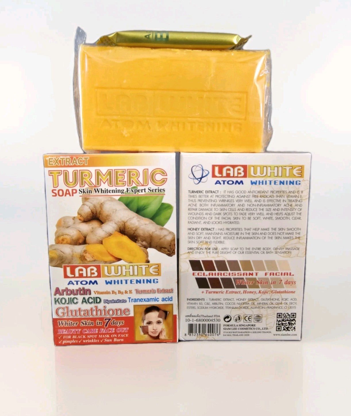 1 × Lab White Tumeric Extract Atom Whitening Soap