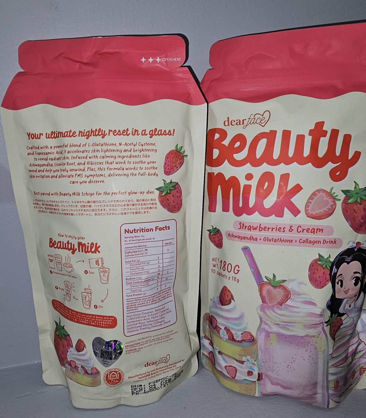 Dear Face Beauty Milk Strawberry & Cream