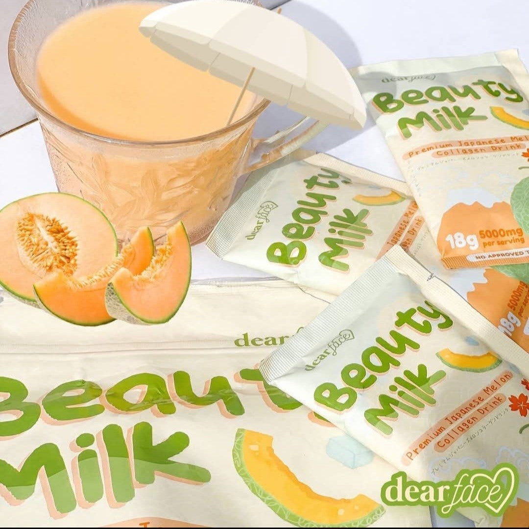 Dear Face Beauty Milk Premium Japanese Melon Collagen Drink 10sachets