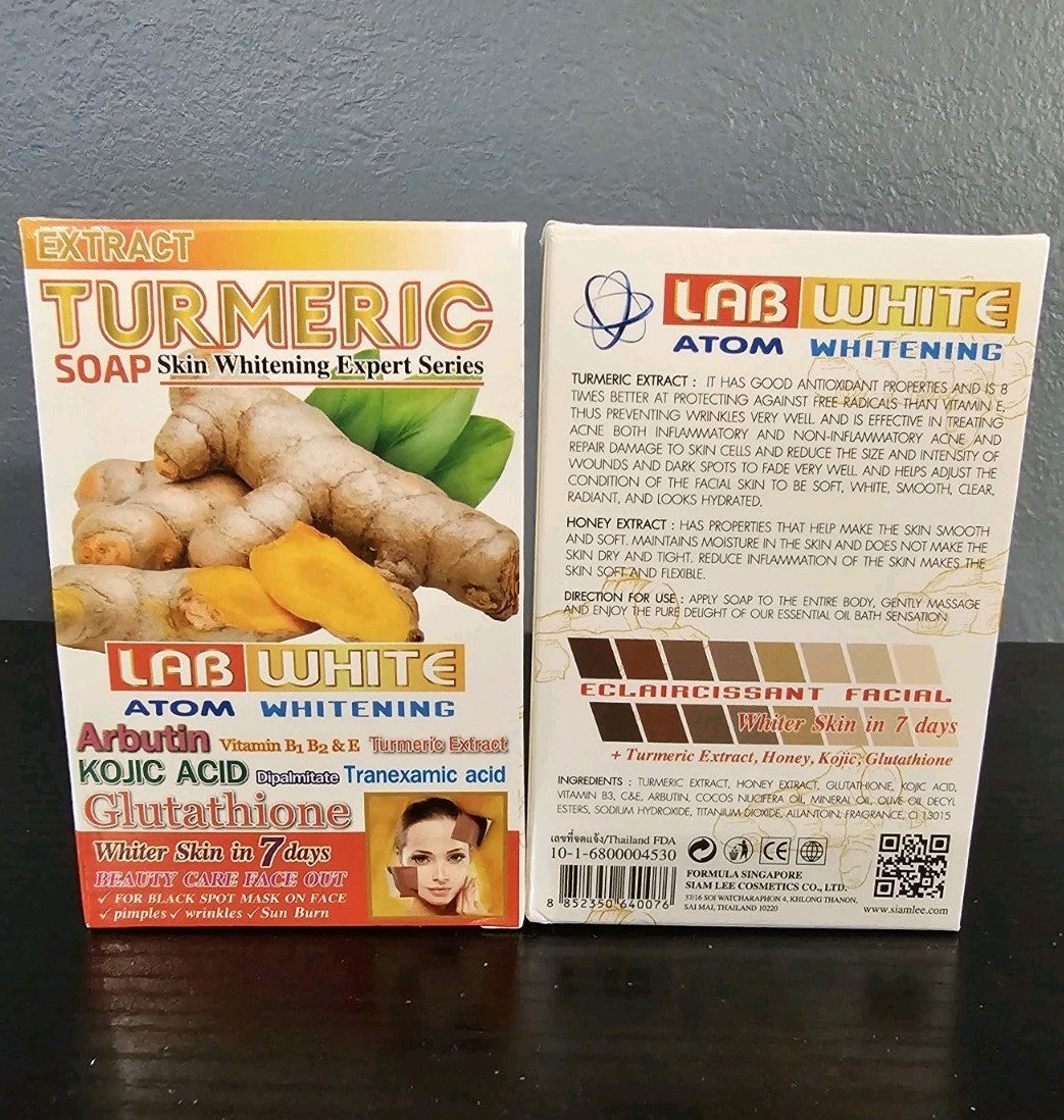 1 × Lab White Tumeric Extract Atom Whitening Soap