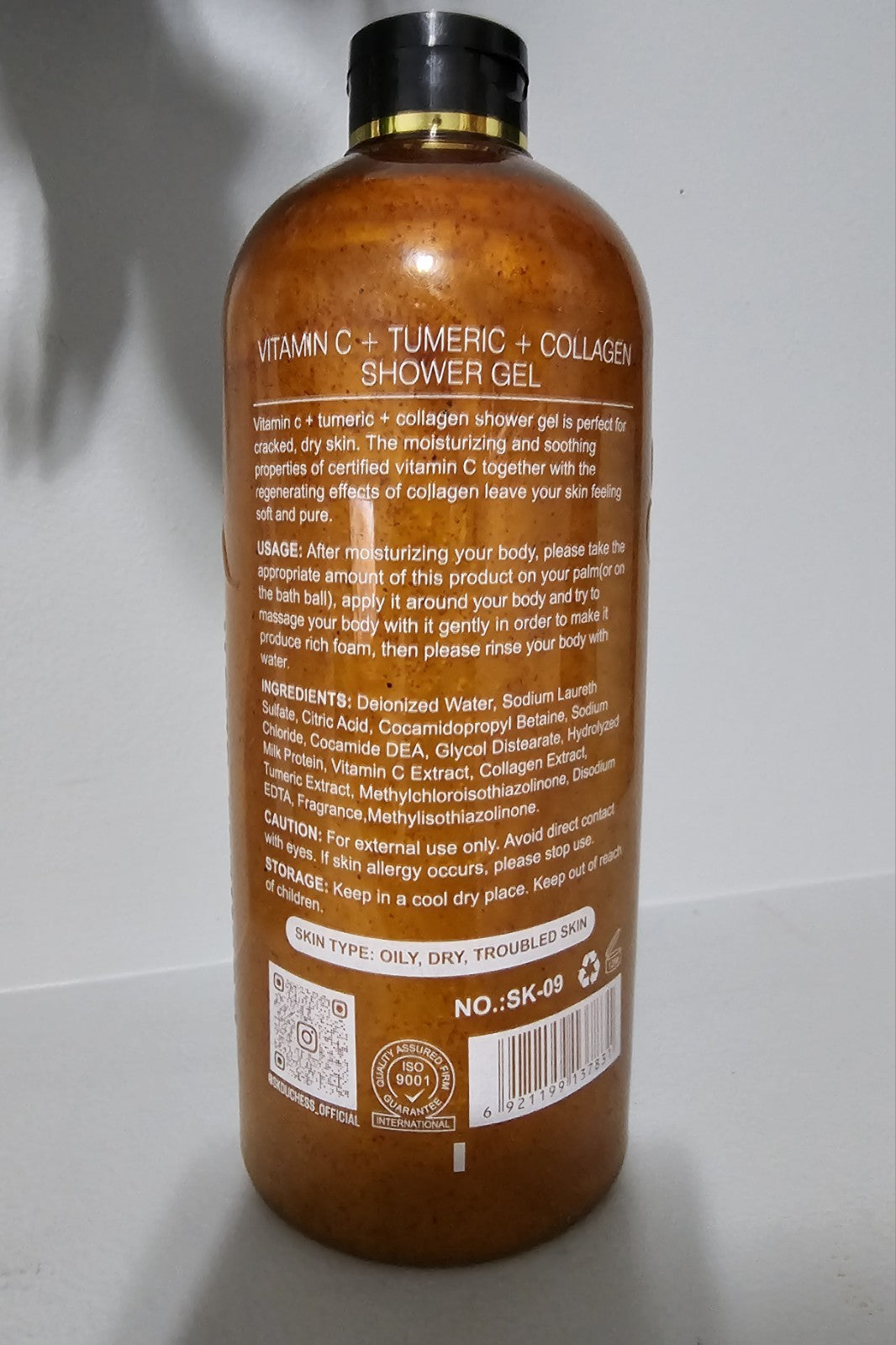 Sk duchess glow vitamin c +Turmeric + Collagen scrub shower gel 1000ml Spf 30
