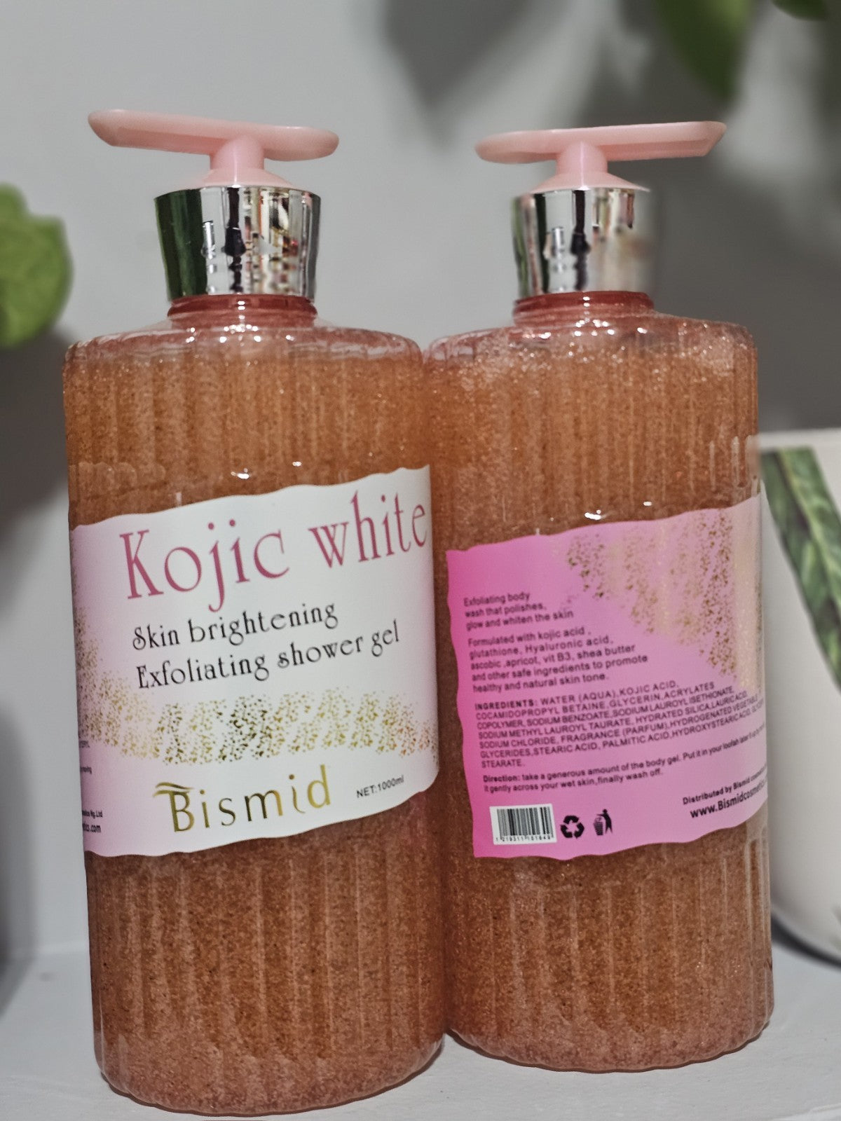 Bismid Kojic White Skin Brightening Exfoliating Shower Gel 1000ml Authentic