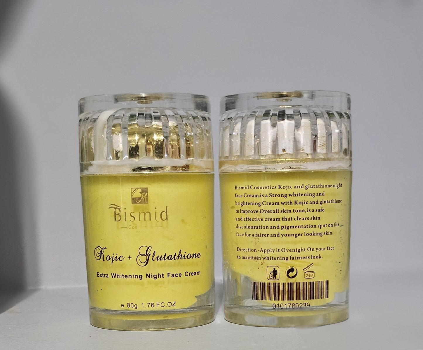 1× Bismid Kojic + Glutathione Extra Whitening Night Face Cream ORIGINAL