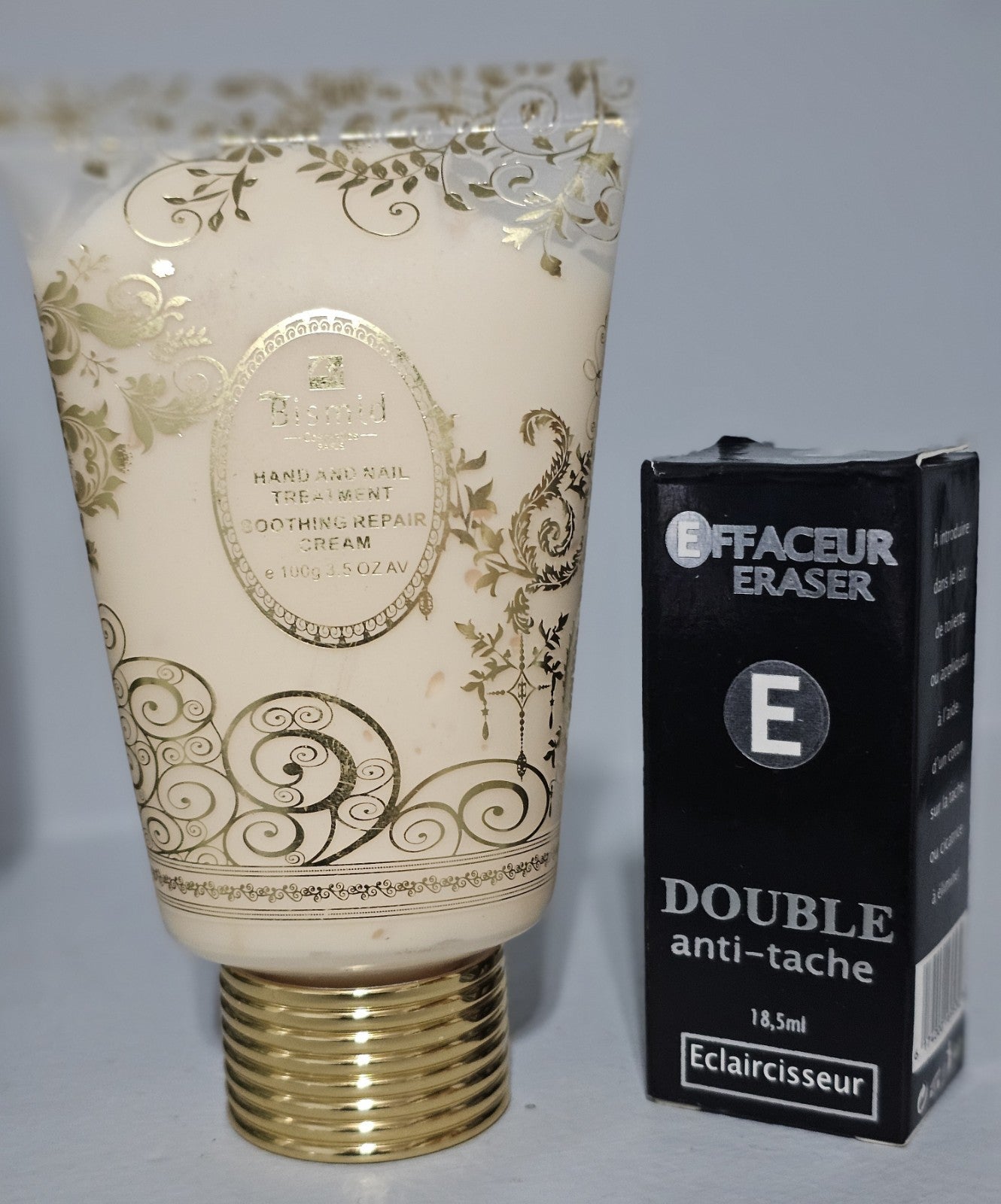 Bismid Hand & Nail Treatment Repair Cream + Effaceur Eraser Qintos Dark Knuckles