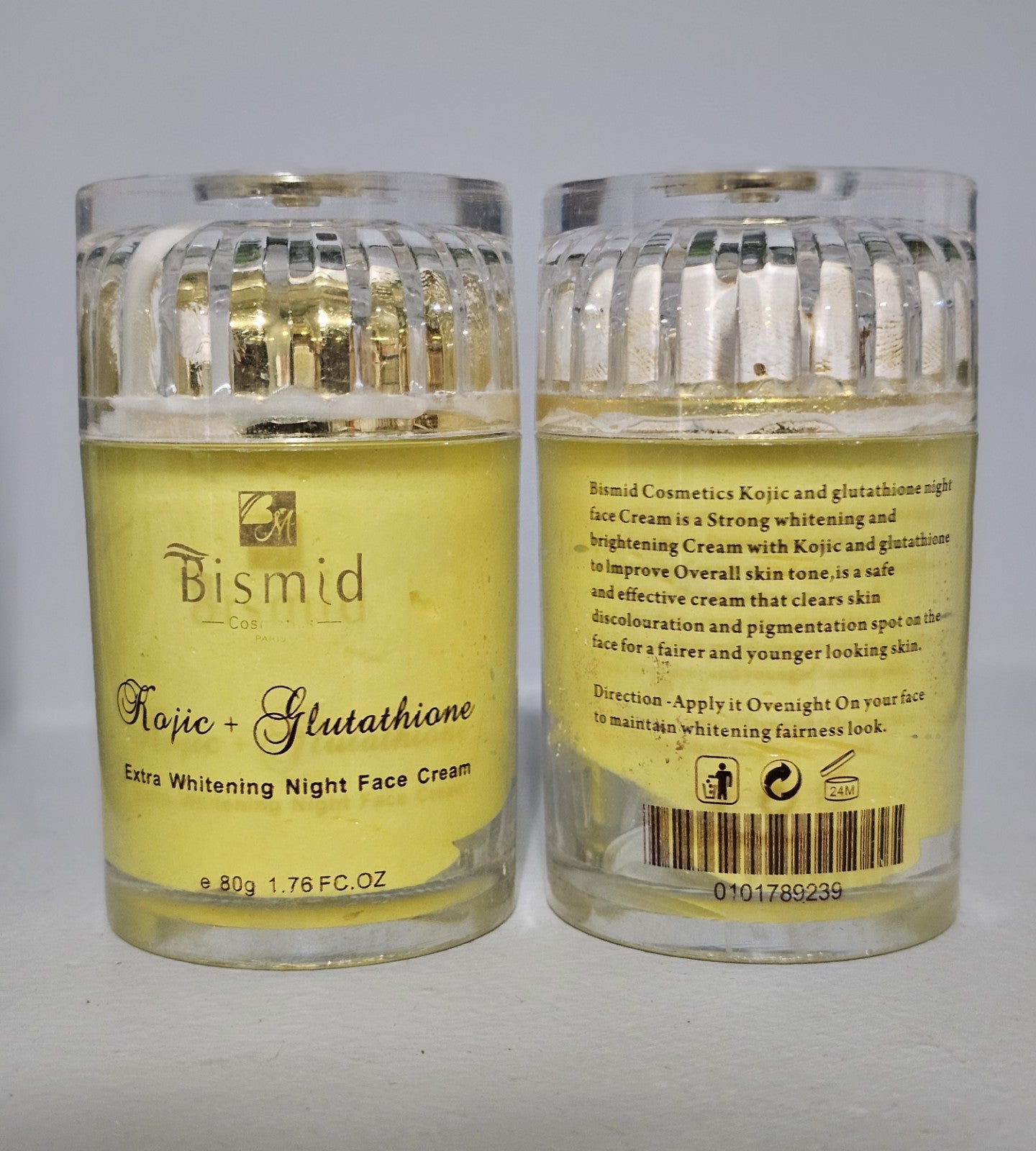 1× Bismid Kojic + Glutathione Extra Whitening Night Face Cream ORIGINAL