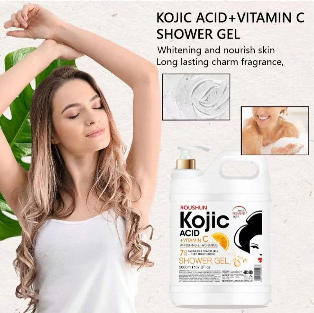 Roushun Kojic Acid + Vitamin C whitening & Hydrating Shower Gel 2000ml