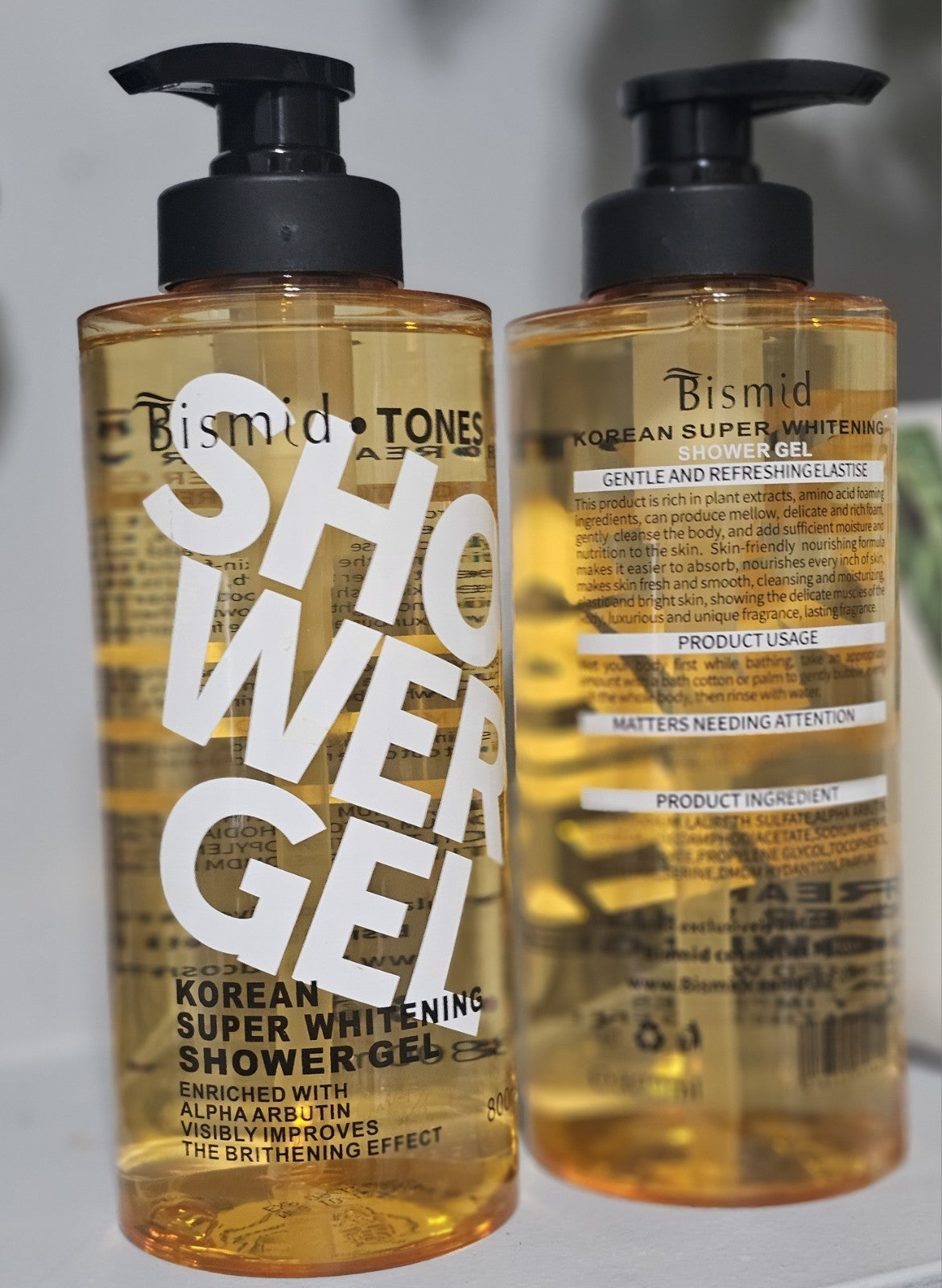 Bismid Tones Korean Super Whitening Shower Gel 800ml Effective & Authentic