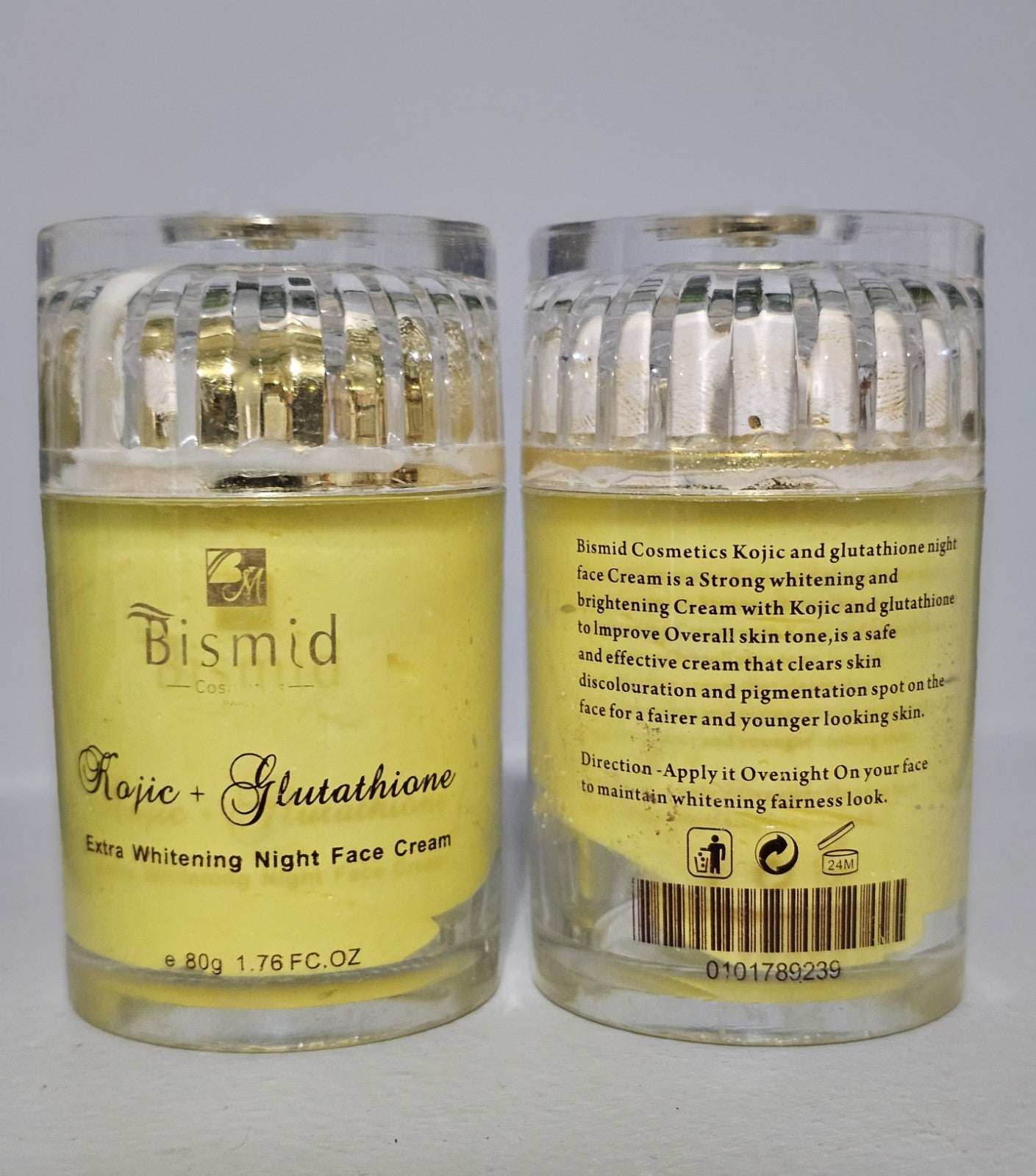 1× Bismid Kojic + Glutathione Extra Whitening Night Face Cream ORIGINAL