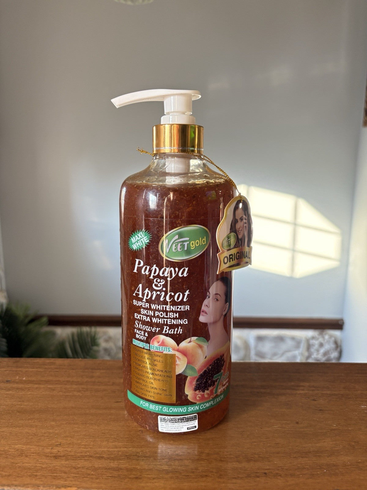 100% Original Veet Gold Papaya and Apricot GLOWING Super Shower Gel