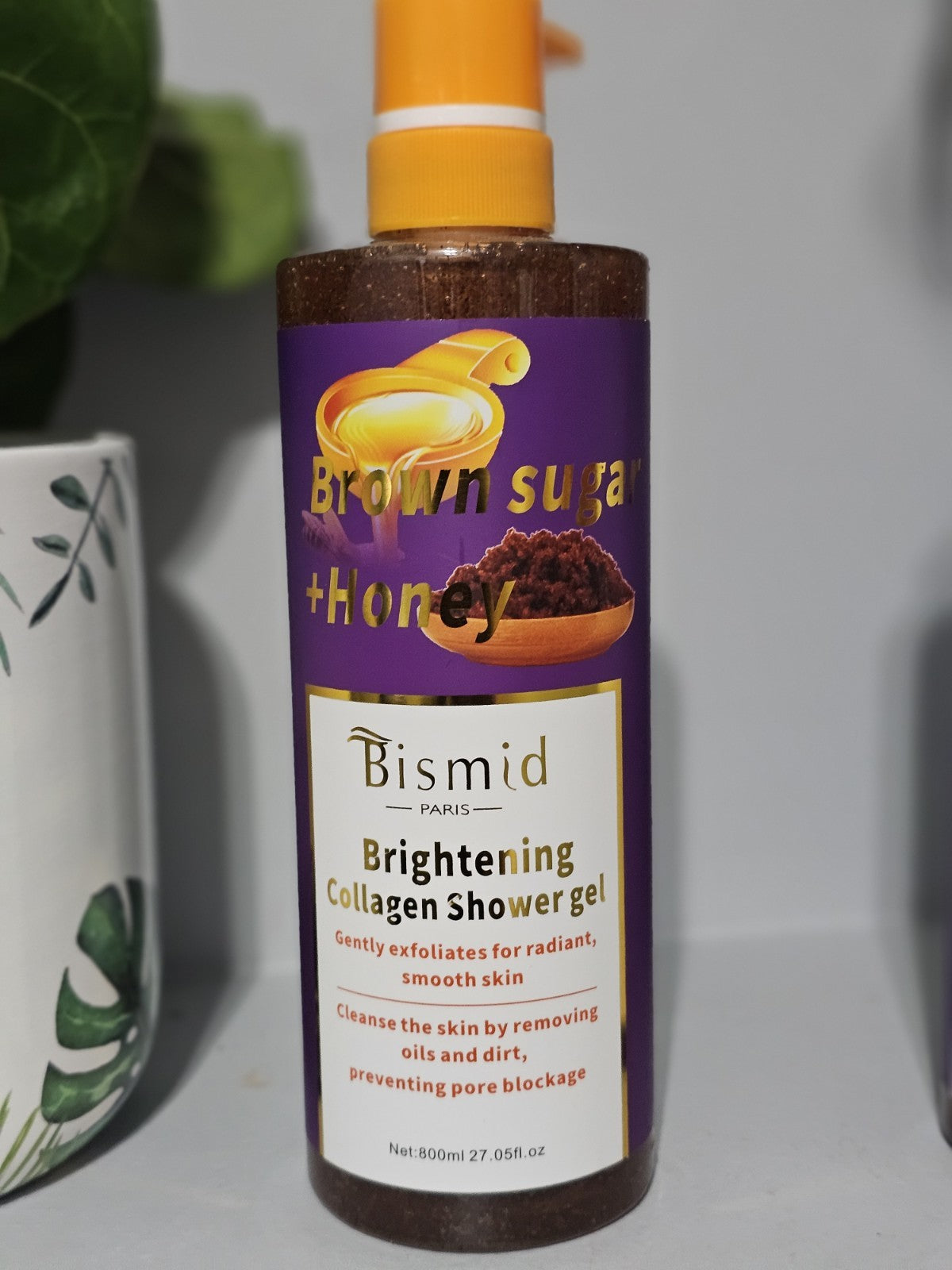 1× Bismid Brightening Collagen Shower Gel Brown Sugar + Honey 800ml