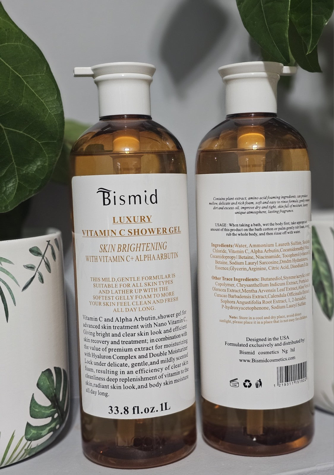 1× Bismid Luxury Shower Gel Skin Brightening With Vitamin C + Alpha Arbutin