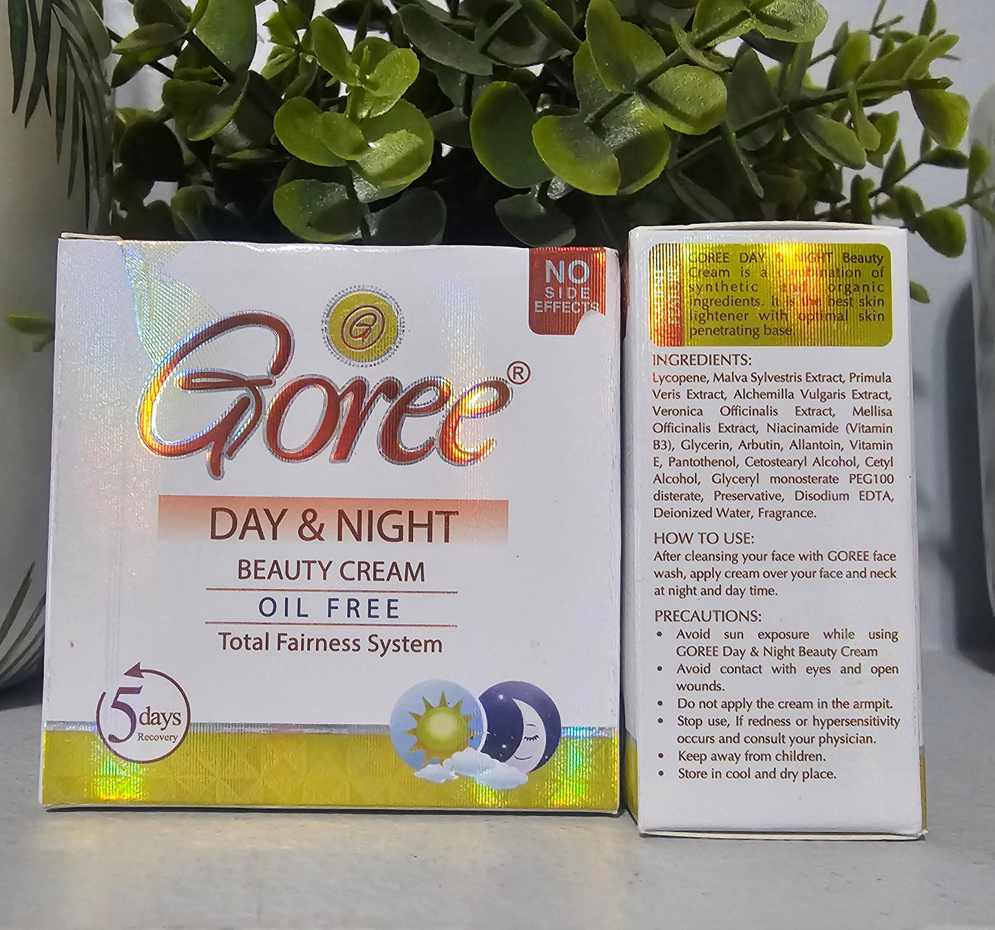 1xGOREE Day & Night Beauty Face Cream Oil Free Total Fairness System 5Days Recovery