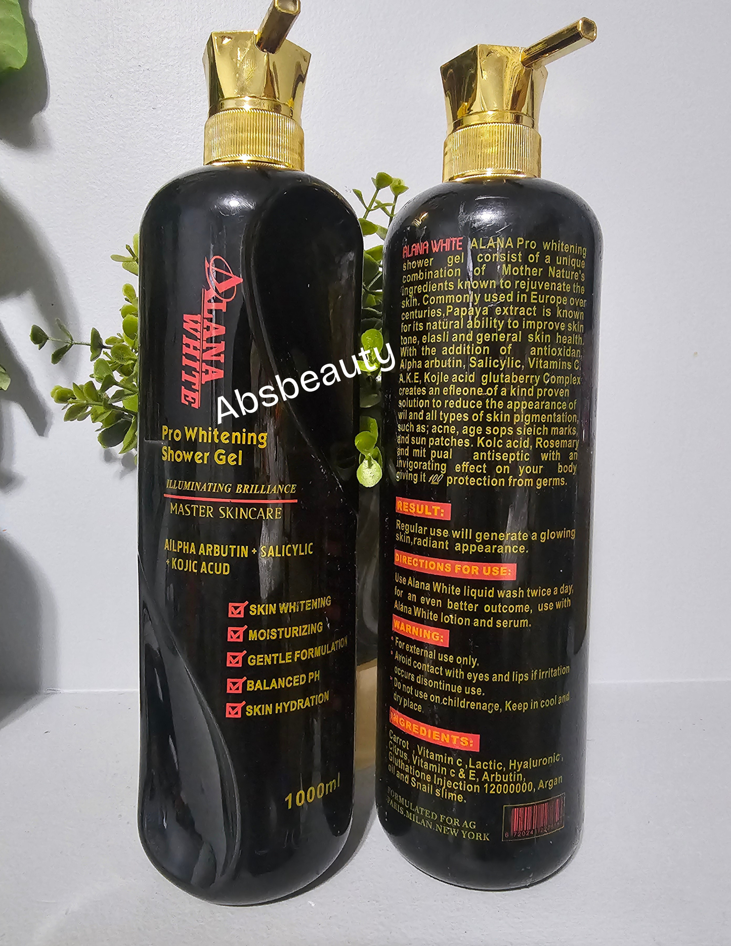 1×ALANA White Pro, Intense & Magic Whitening Shower Gel 1000ml 💯👌