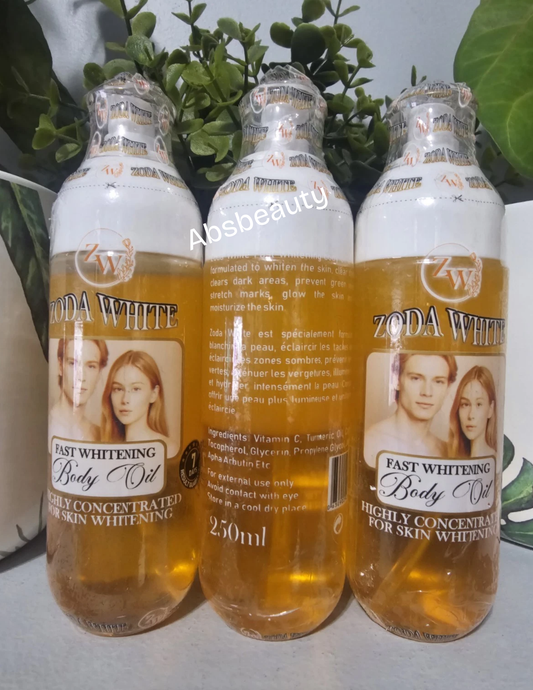 1X ZODA White Fast Body Oil 250ml ✨️👌