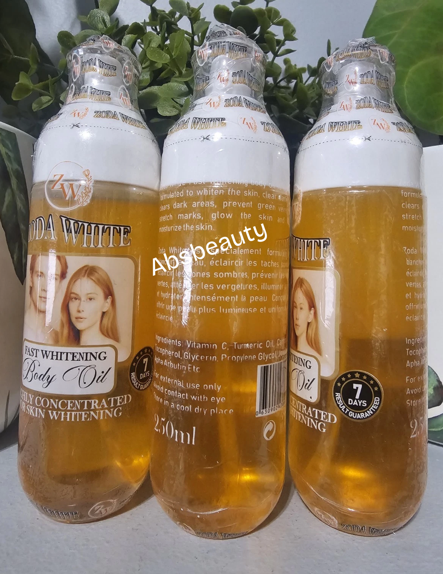 1X ZODA White Fast Body Oil 250ml ✨️👌