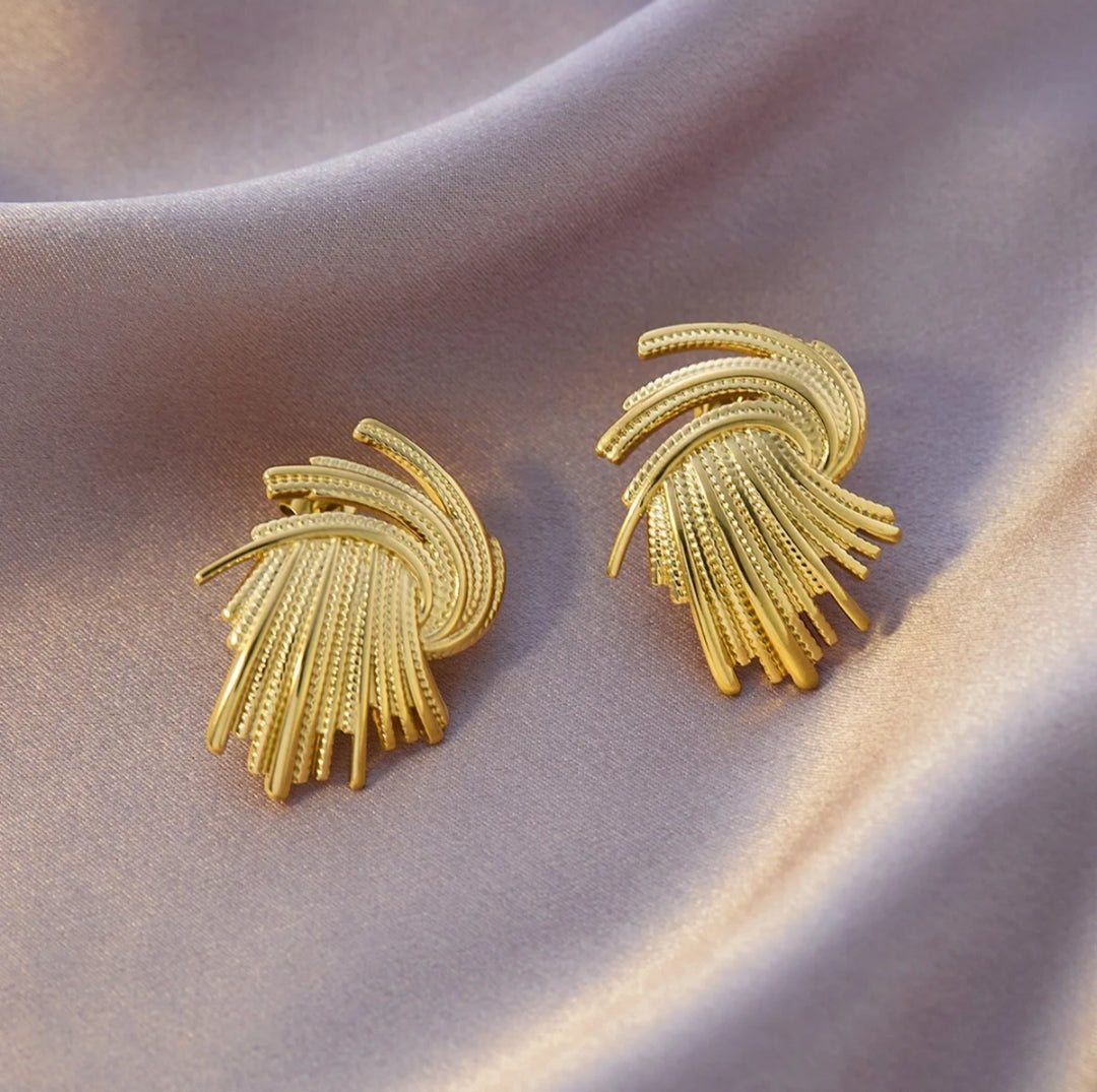 Twisted Rotational Firework Earrings