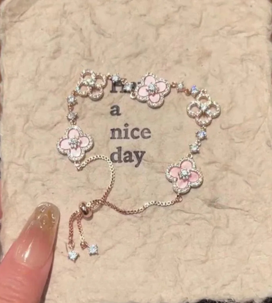 Flower 18K Gold Plated Bracelets Versatile Fashionable
