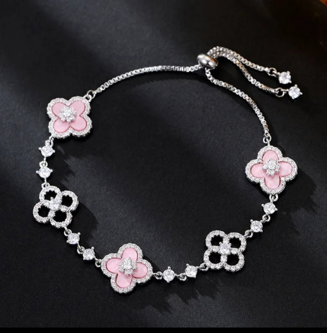 Flower 18K Gold Plated Bracelets Versatile Fashionable