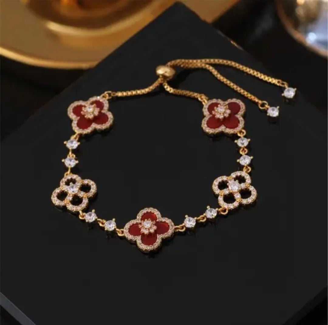 Flower 18K Gold Plated Bracelets Versatile Fashionable