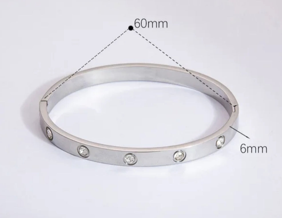 Vintage Full Diamond 18K Gold Plated Bracelets Fashion Jewelry Bangle