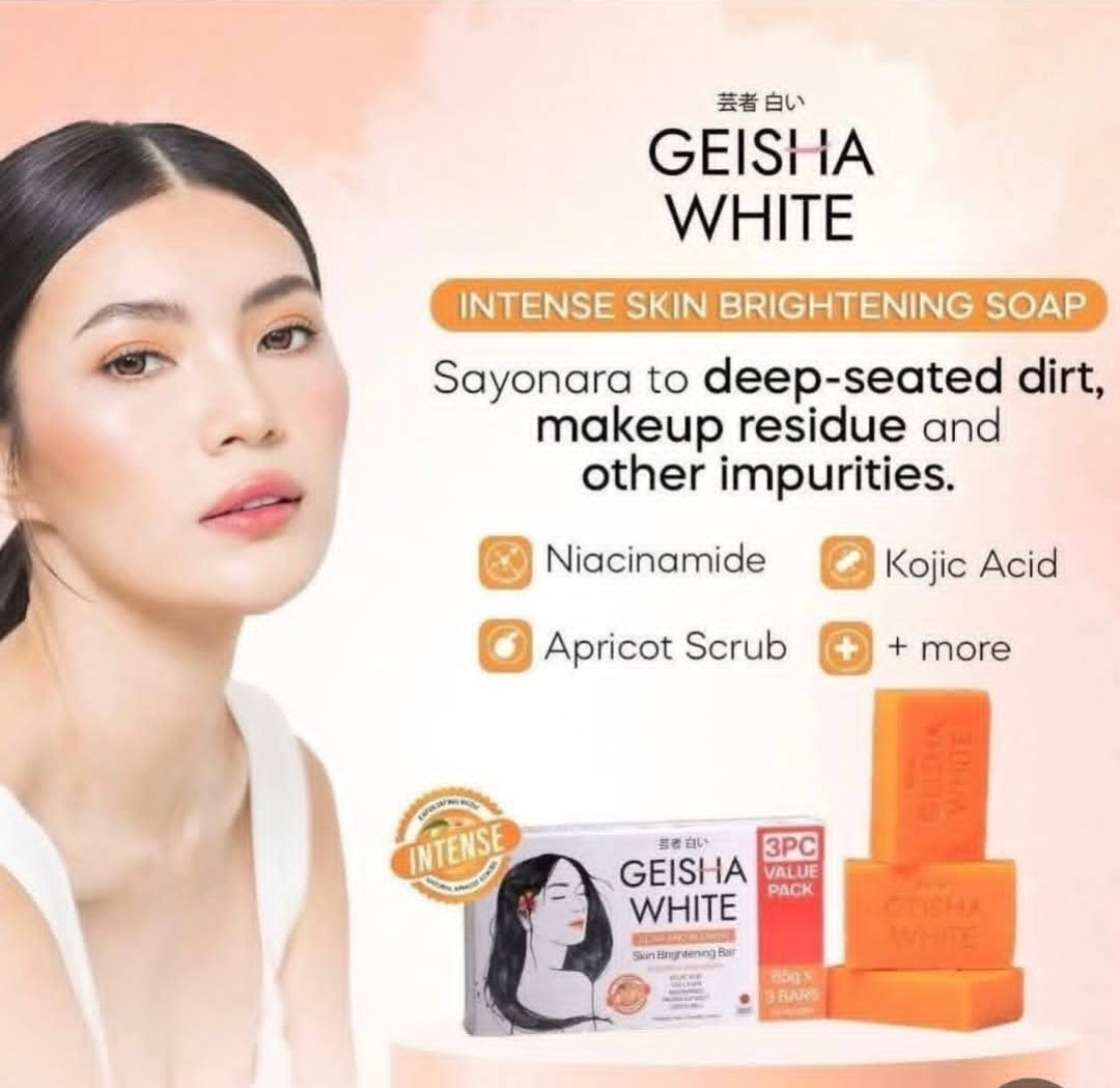 Geisha White INTENSE & CLASSIC Skin brightening & Lightening Soap SCAR & BLEMISH
