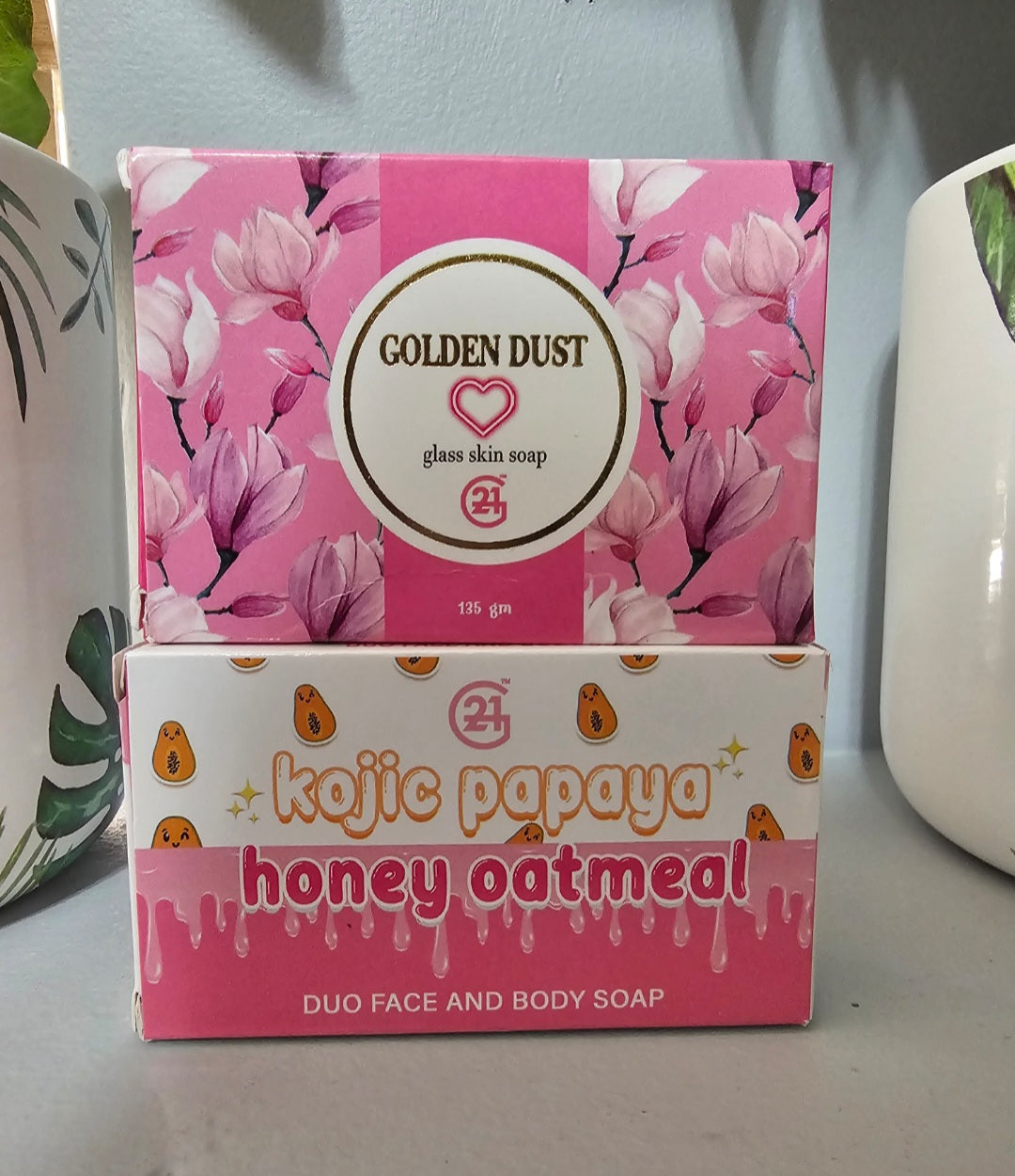 G21 Golden Dust Soap & Duo Kojic Papaya Plus Honey Oatmeal  Soap