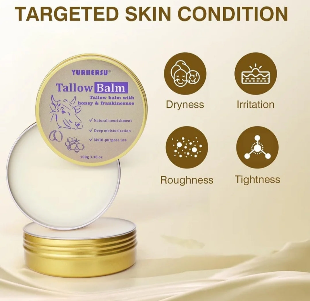 Body Face Moisturizer Whipped Tallow Balm Skincare Balm Grass Fed Beef Tallow Organic Tallow Balm