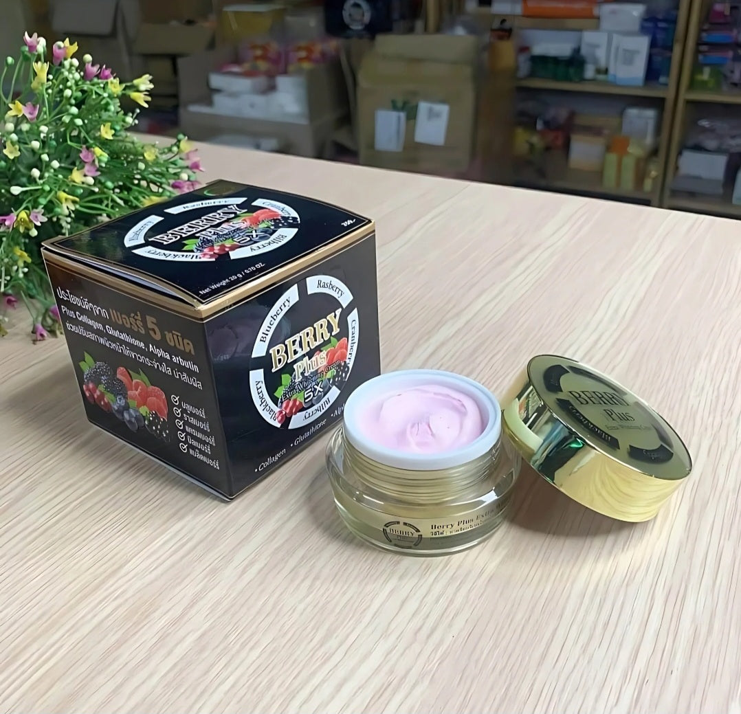 1×BERRY PLUS Extra Whitening Night Face Cream 5X