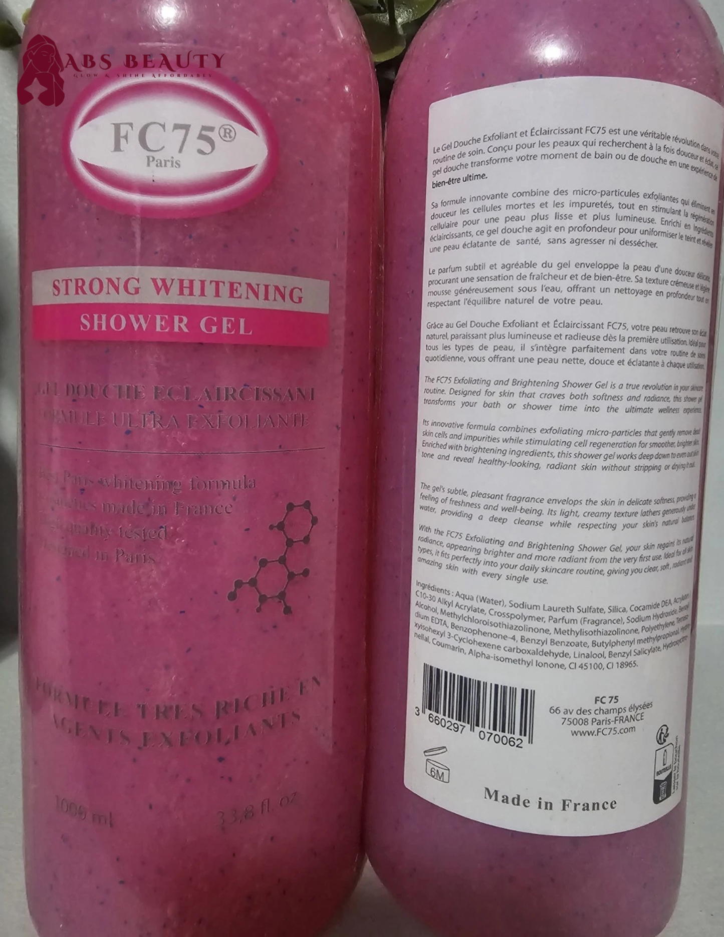 1×FC75 Paris Strong Whitening Shower Gel✅️💯👍