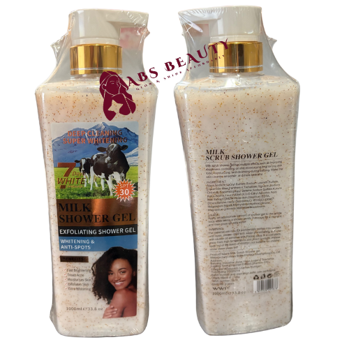 Deep Cleaning Super Whitening Milk Exfoliating Shower Gel 1000ml