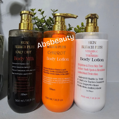 Skin Bleach Plus -  Carrot, Vitamin Cast & Tumeric, Half C Body Lotion 500ml💯👌👍.1pc
