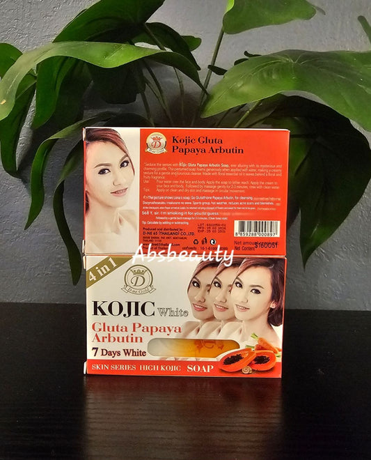 Kojic white Gluta Papaya Arbutin 7days Whitening Soap 160g 4in1 Authentic By D-ne Gold.2pcs