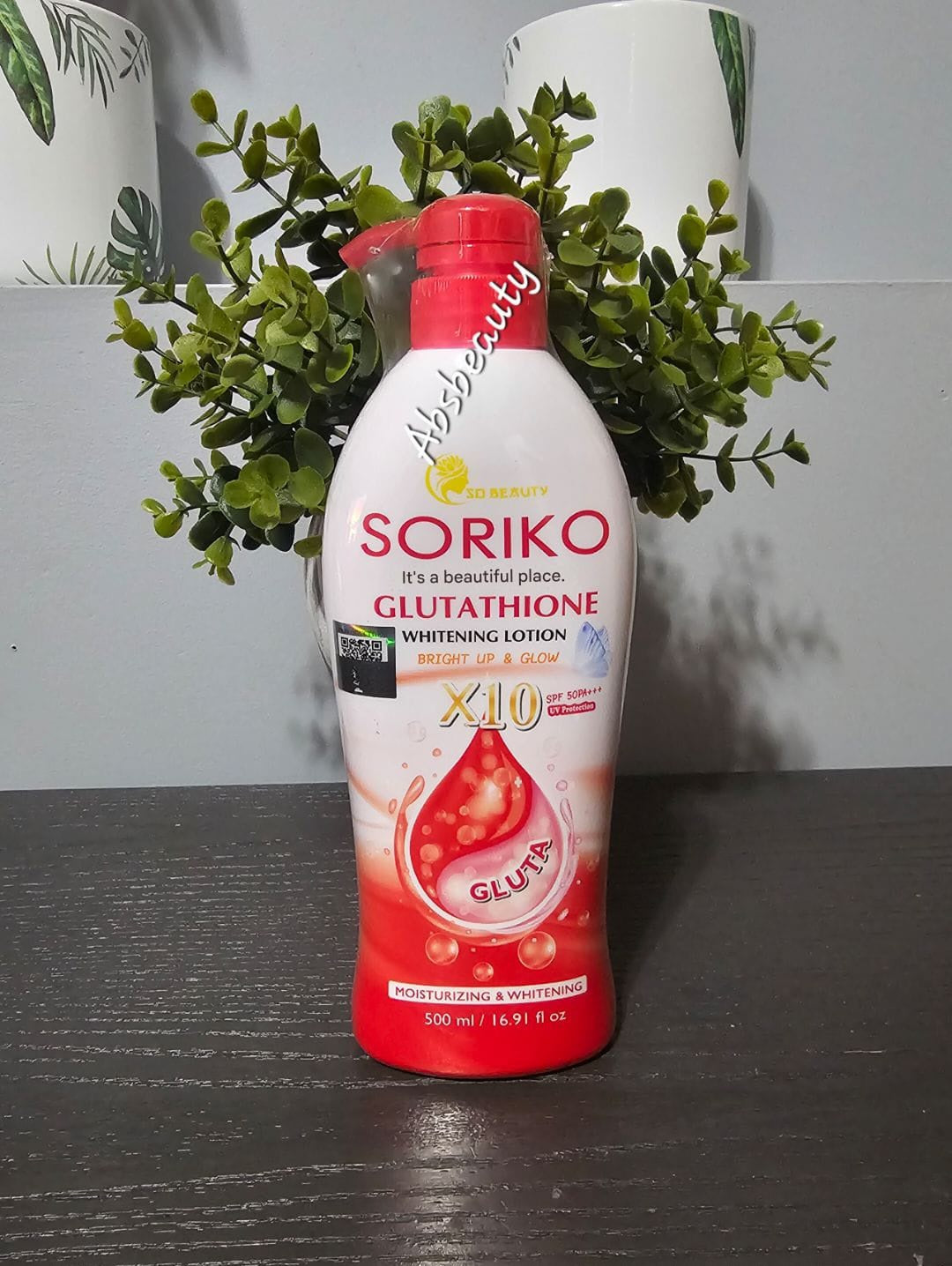 Soriko Glutathione Moisturizing & Whitening Body Lotion With Spf50 & UV Protection 500ml ✨️✅️