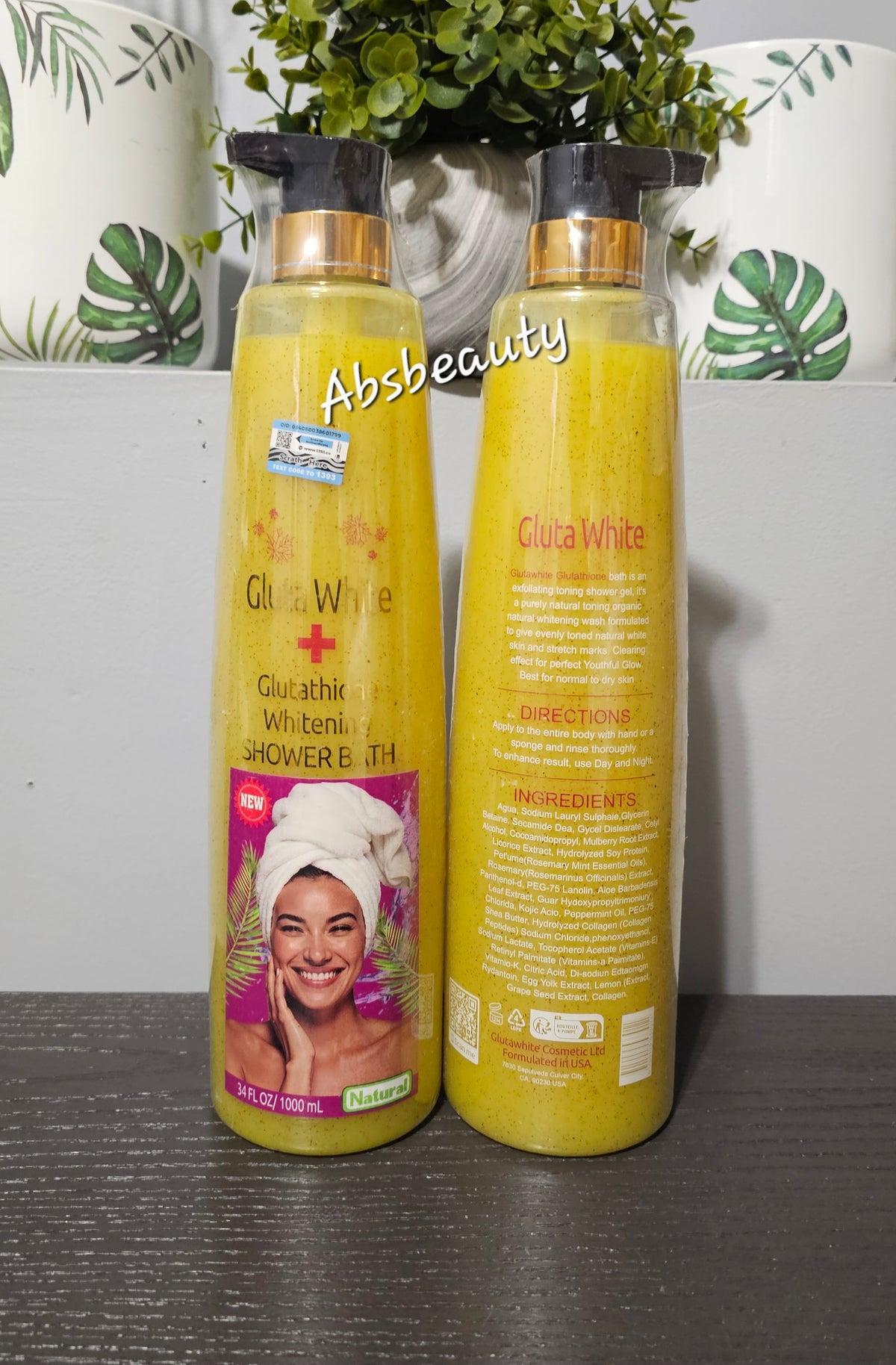 1xGluta White ➕️ Glutathione Whitening Shower Gel 1000ml Original&Authentic 1pc