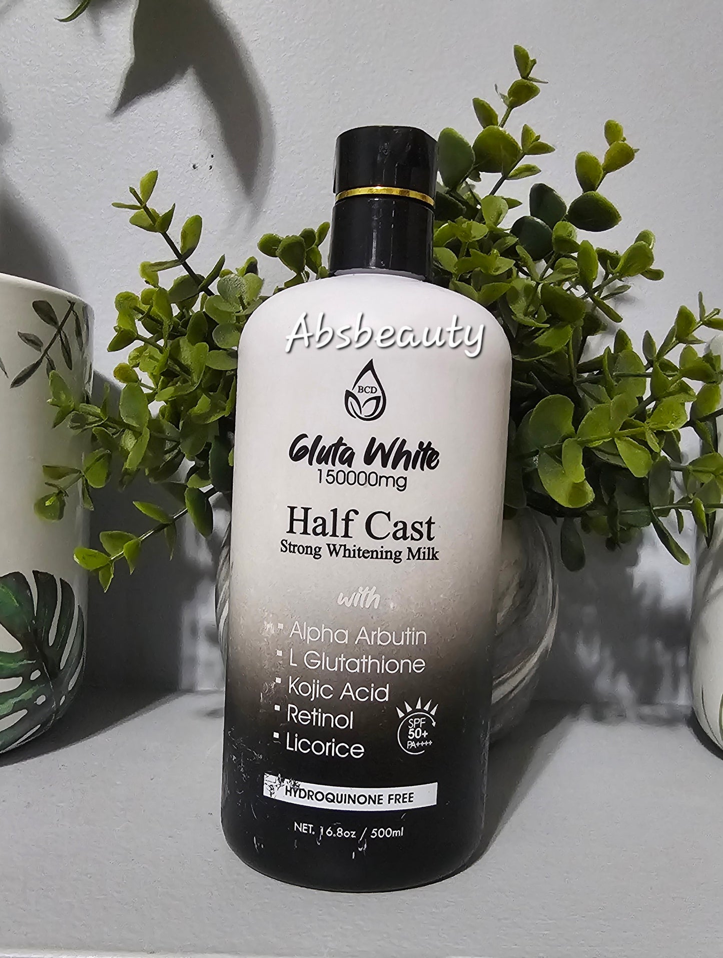 Gluta White 150000mg Carrot Extra Whitening Super Glowing Body Lotion 500ml||Half-C Strong Whitening Body Milk 500ml