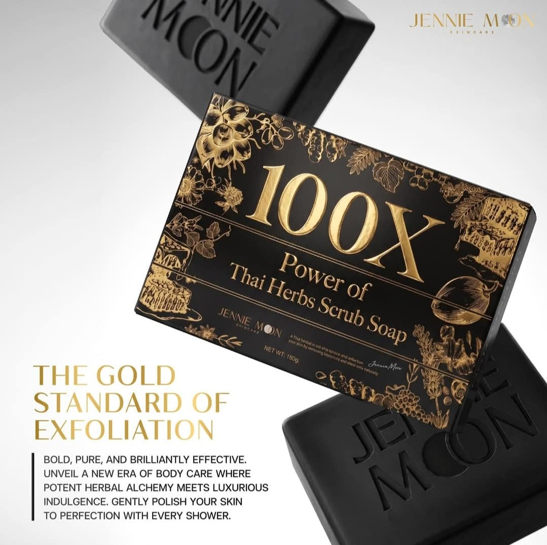 Jennie Moon 100X Power of Thai Herbs Scrub Soap 160g Original&Authentic 1pc