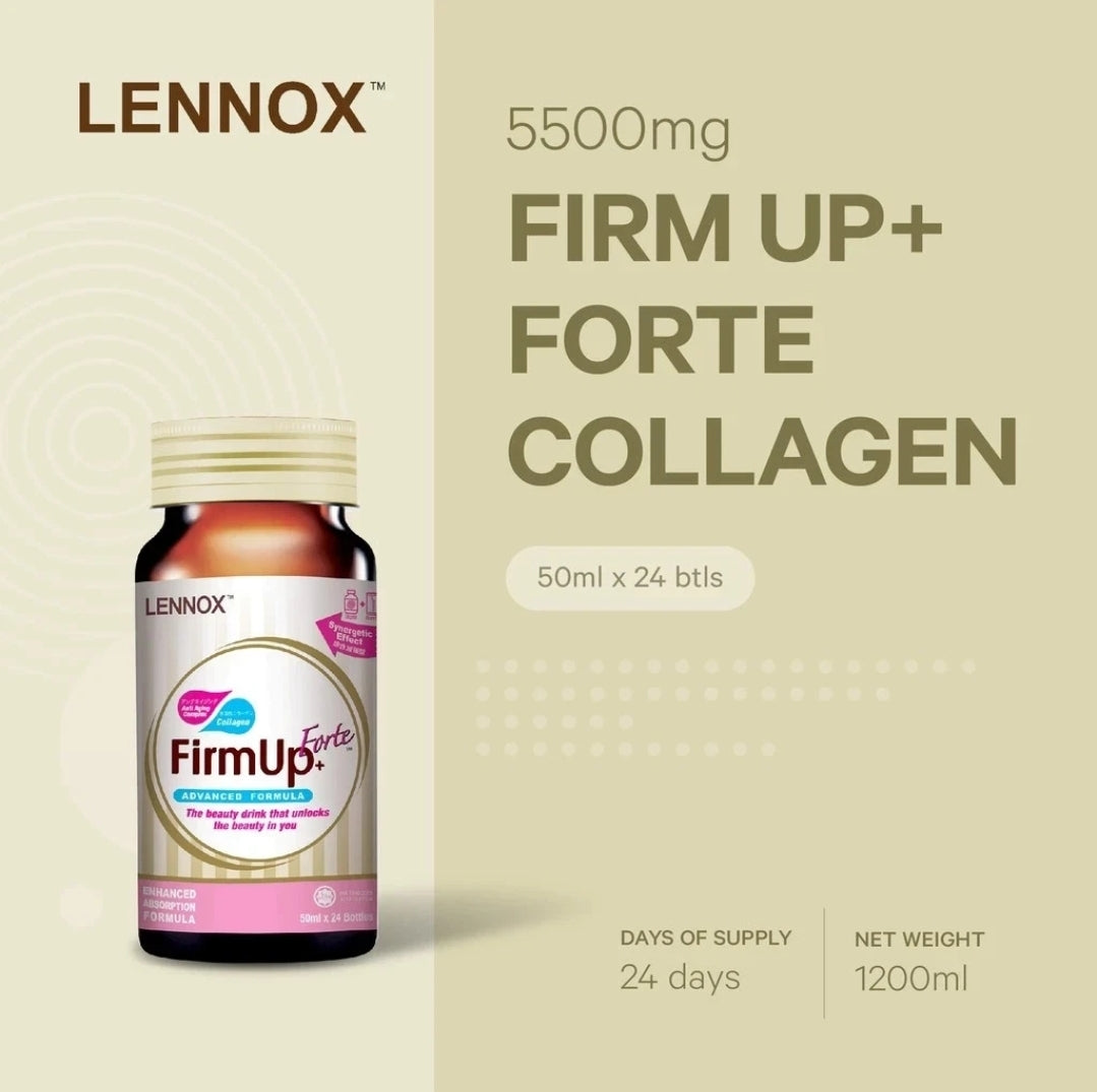 Lennox FirmUp➕️ Forte Collagen Drink 24x50ml Anti Aging Skin Firming Beauty Drink Advanced Formula💯👍