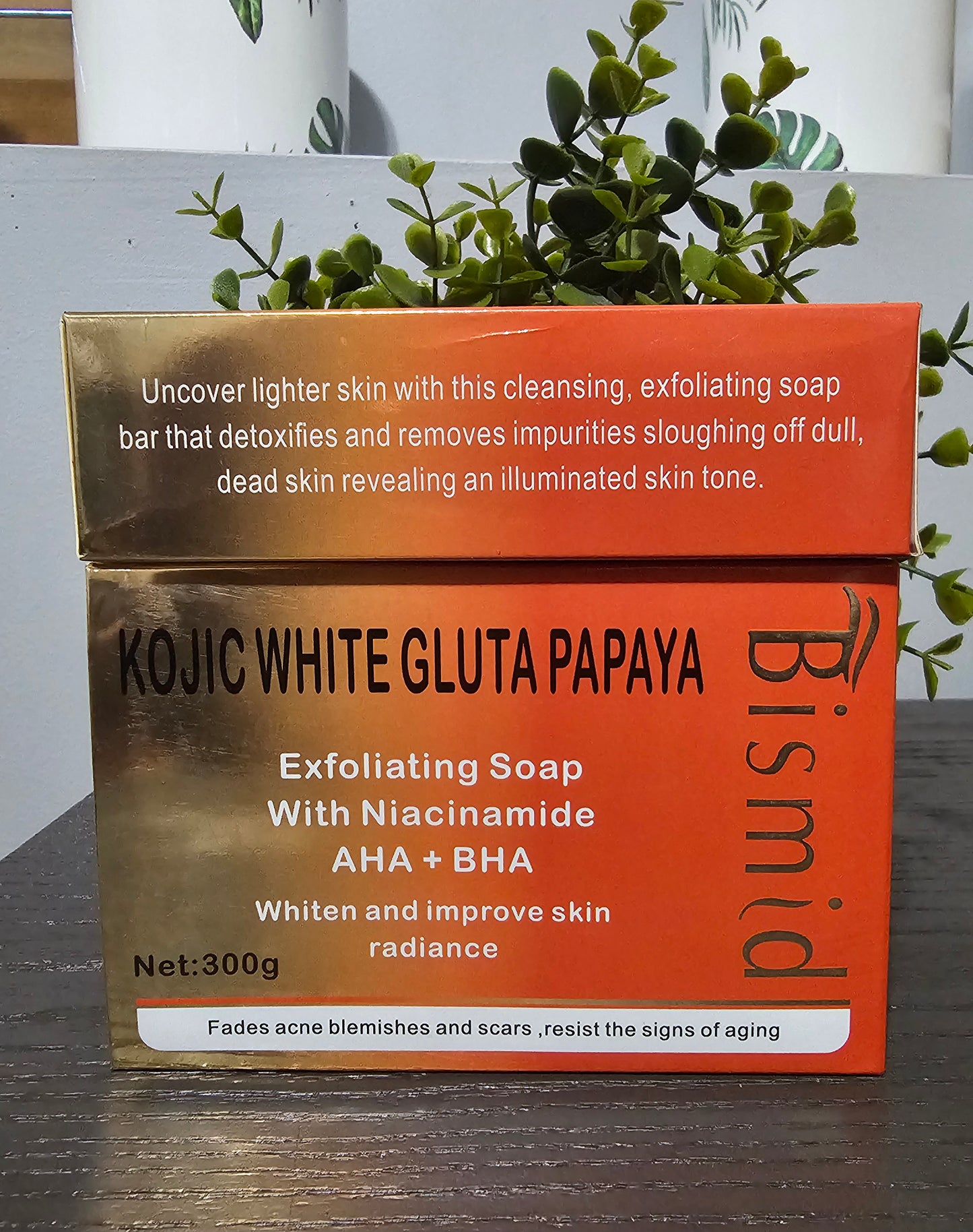 Bismid Kojic White Gluta Papaya Exfoliating Soap With Niacinamide AHA+BHA✨️💯👌. 1pc