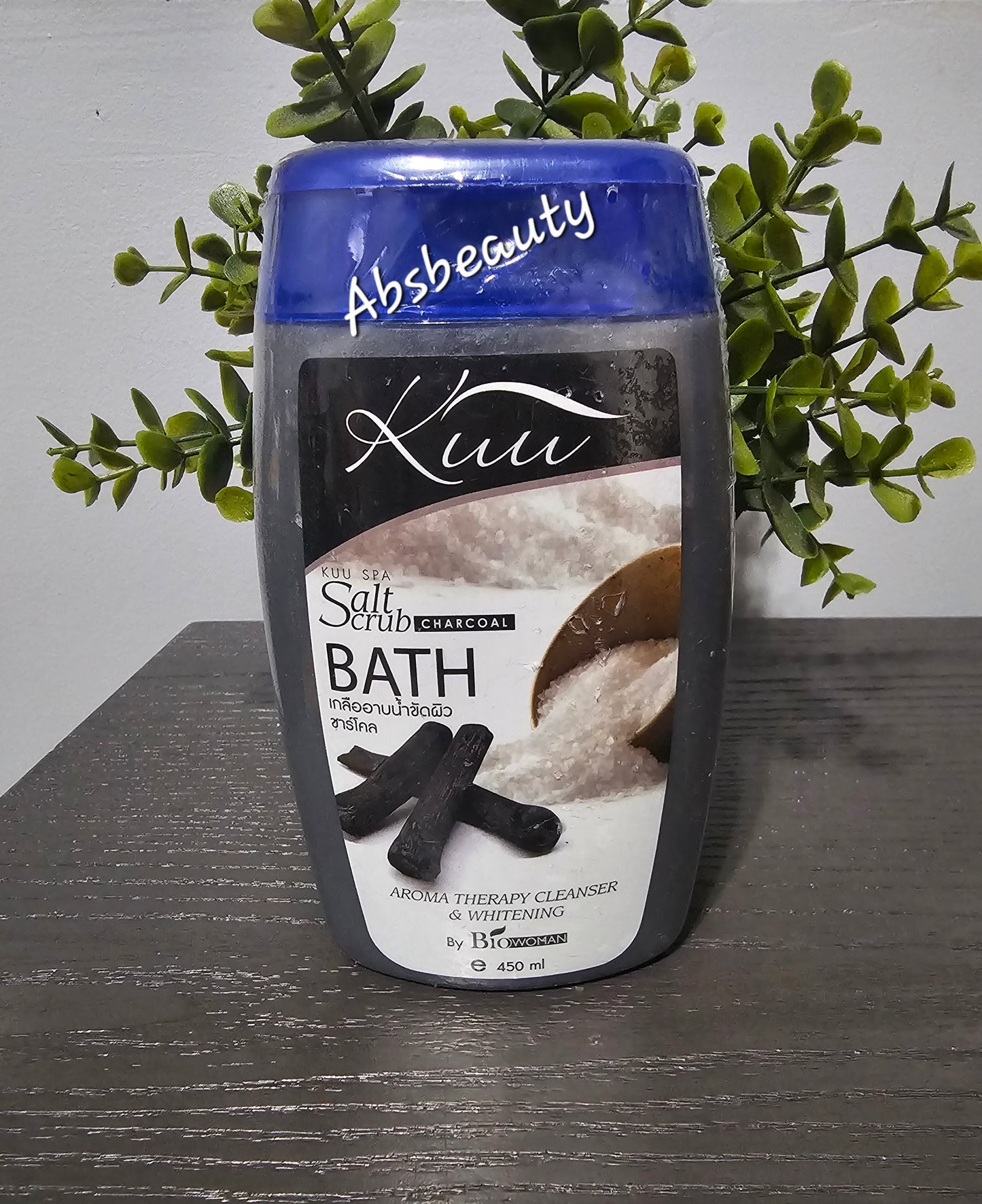 KUU Spa Salt Scrub 450ml||Tumeric, Hya&VitC, Rose, Milk, Charcoal||Aroma Therapy Cleanser & Whitening Skin💯👍.1pc