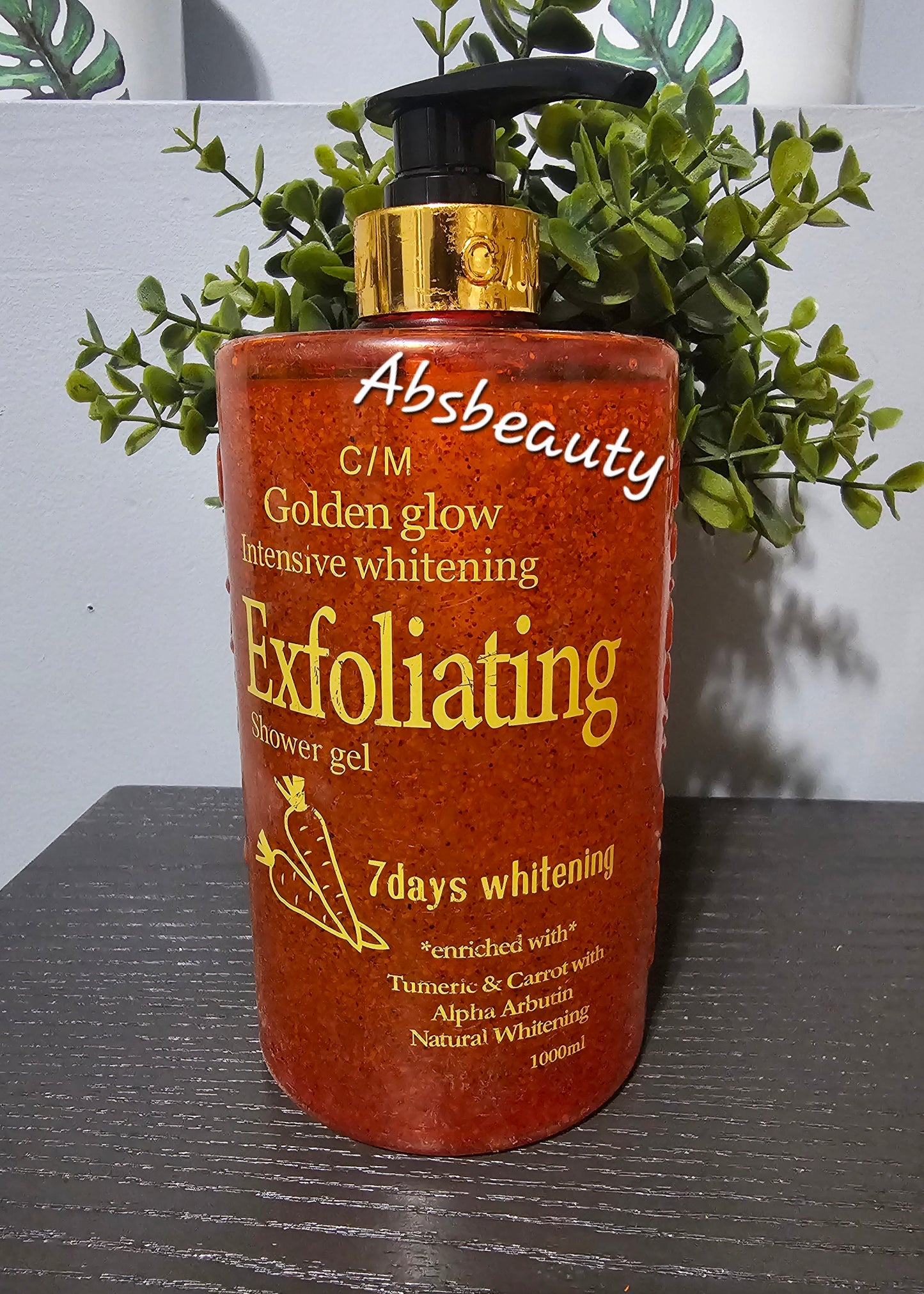 1×Golden Glow Intensive Whitening Exfoliating Shower Gel 💯Original&Authentic👌.1pc