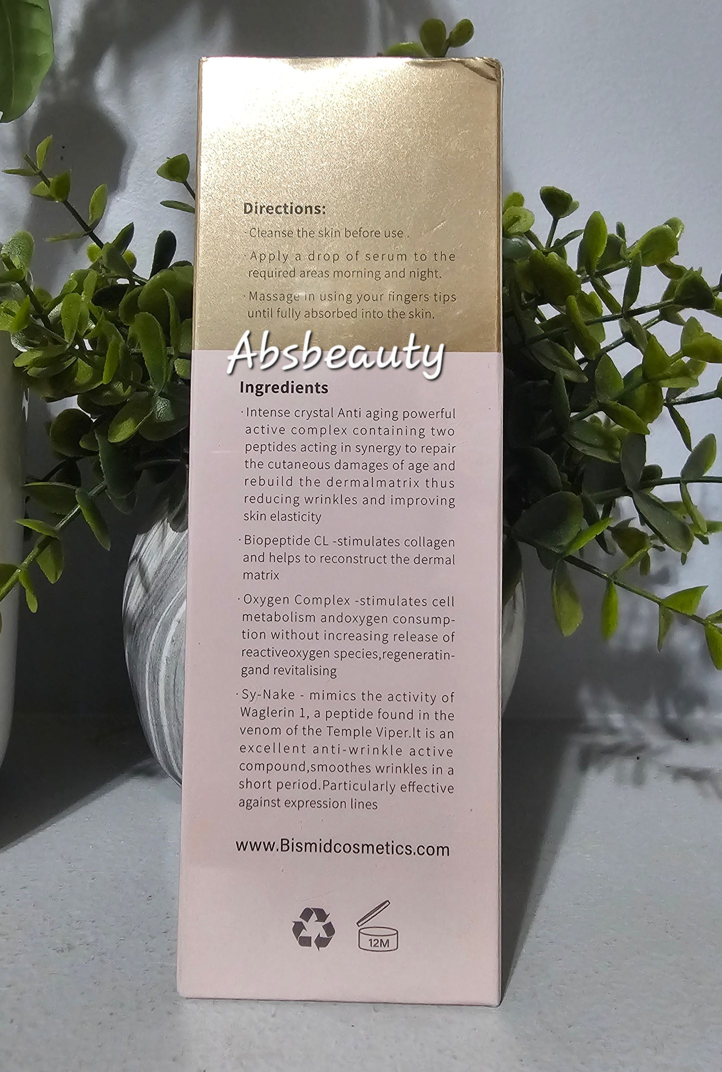 Bismid Intense Crystal Anti-Aging With Niacinamide Rejuvenating Brightening Serum 100ml