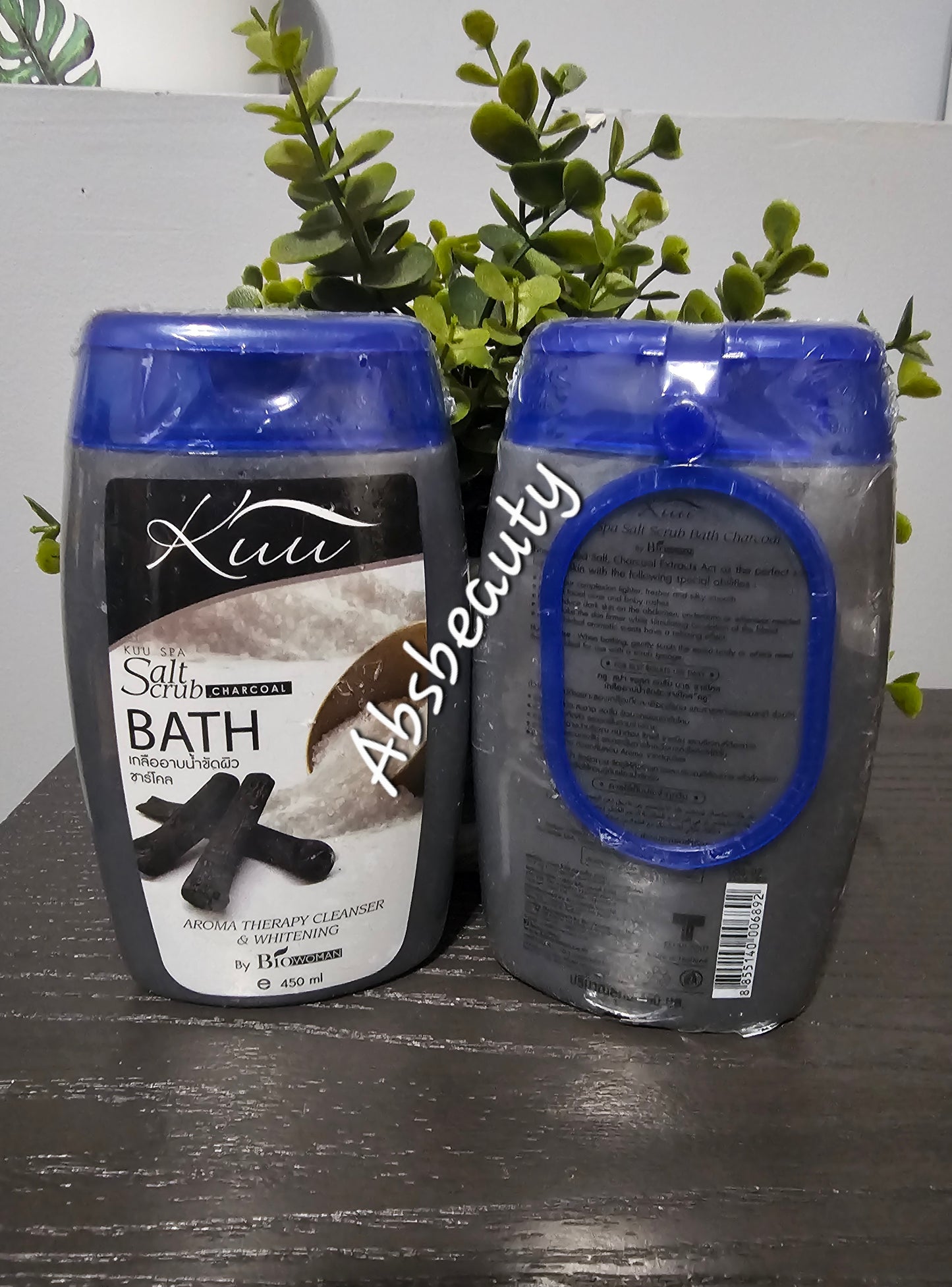 KUU Spa Salt Scrub 450ml||Tumeric, Hya&VitC, Rose, Milk, Charcoal||Aroma Therapy Cleanser & Whitening Skin💯👍.1pc