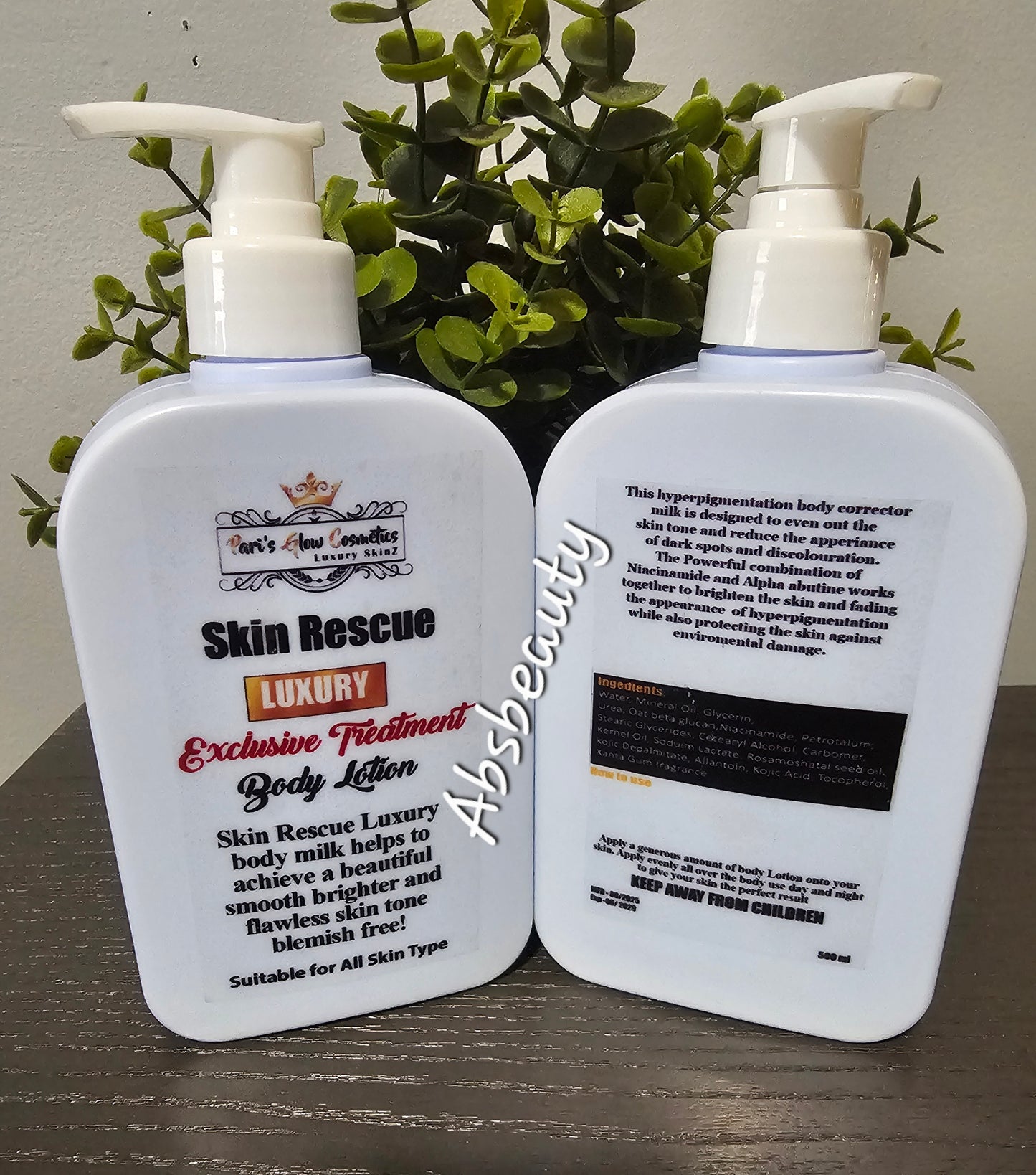 Skin Rescue Luxury Exclusive Treatment Body Lotion From Pari's Glow Cosmetics. 1pc