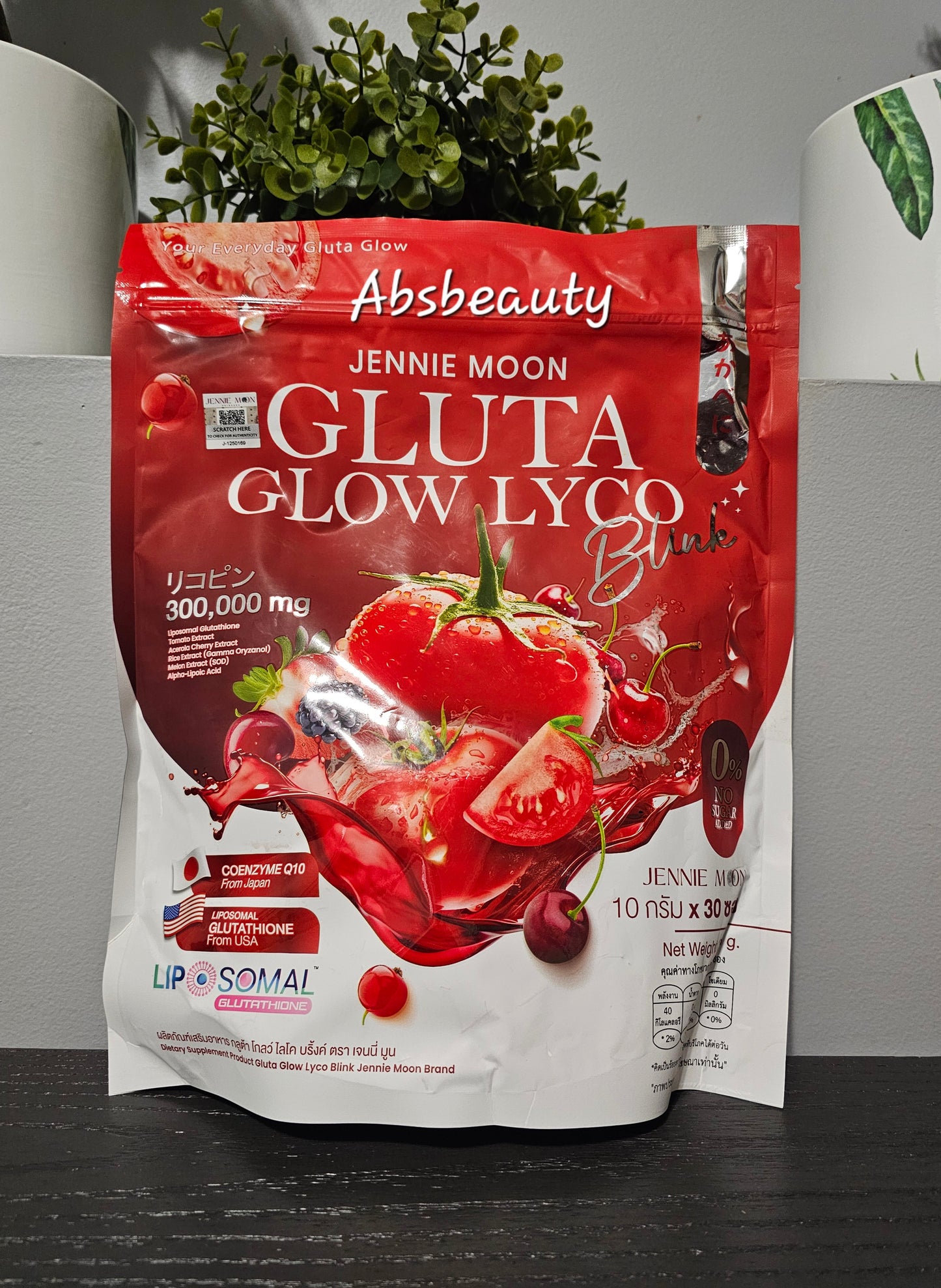Jennie Moon Gluta Glow Lyco Blink – Liposomal Glutathione Drink Powder, CoQ10 Plus.1pc