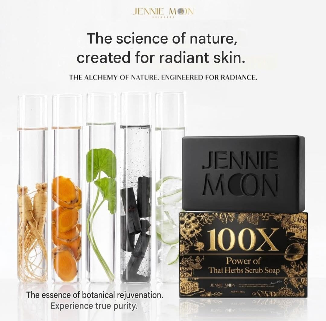 Jennie Moon 100X Power of Thai Herbs Scrub Soap 160g Original&Authentic 1pc