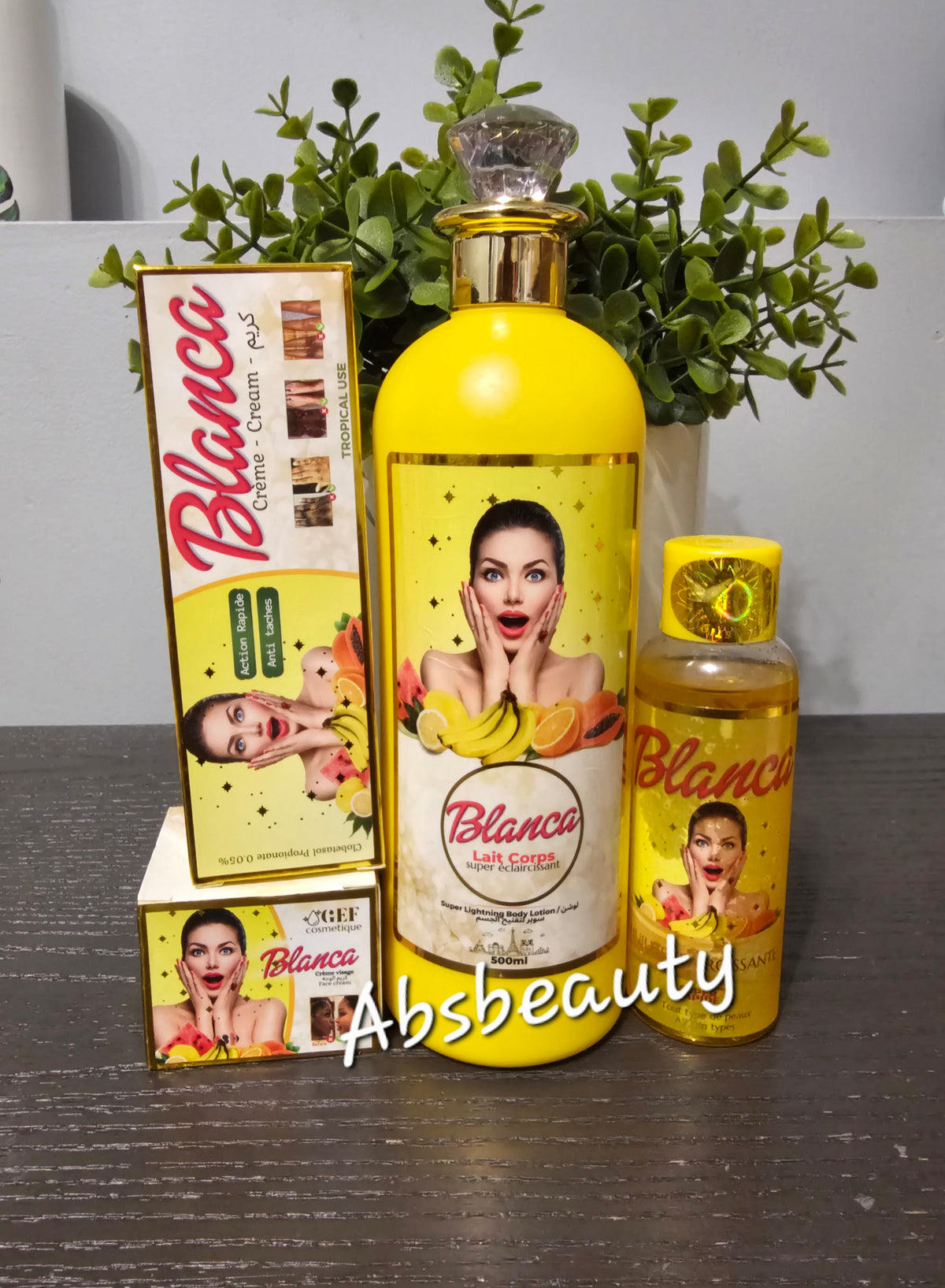 BLANCA Super Lightening Body Lotion,Body Oil ,Cream & Face Cream Set.💯👌 4PCS Set