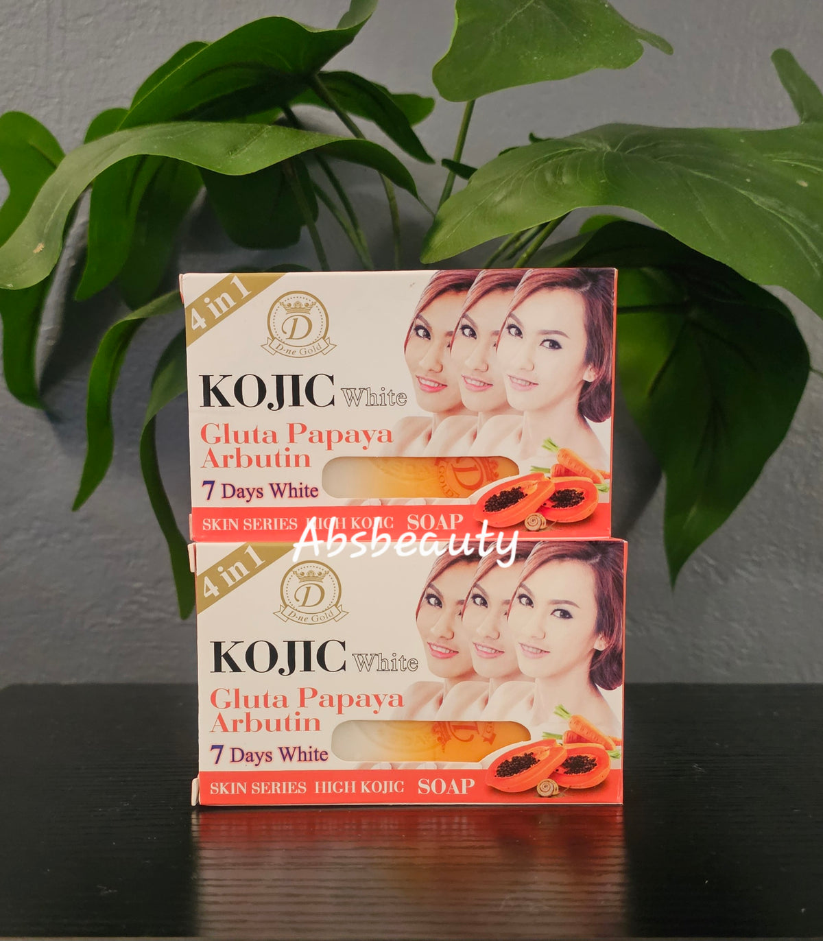 Kojic white Gluta Papaya Arbutin 7days Whitening Soap 160g 4in1 Authentic By D-ne Gold.2pcs