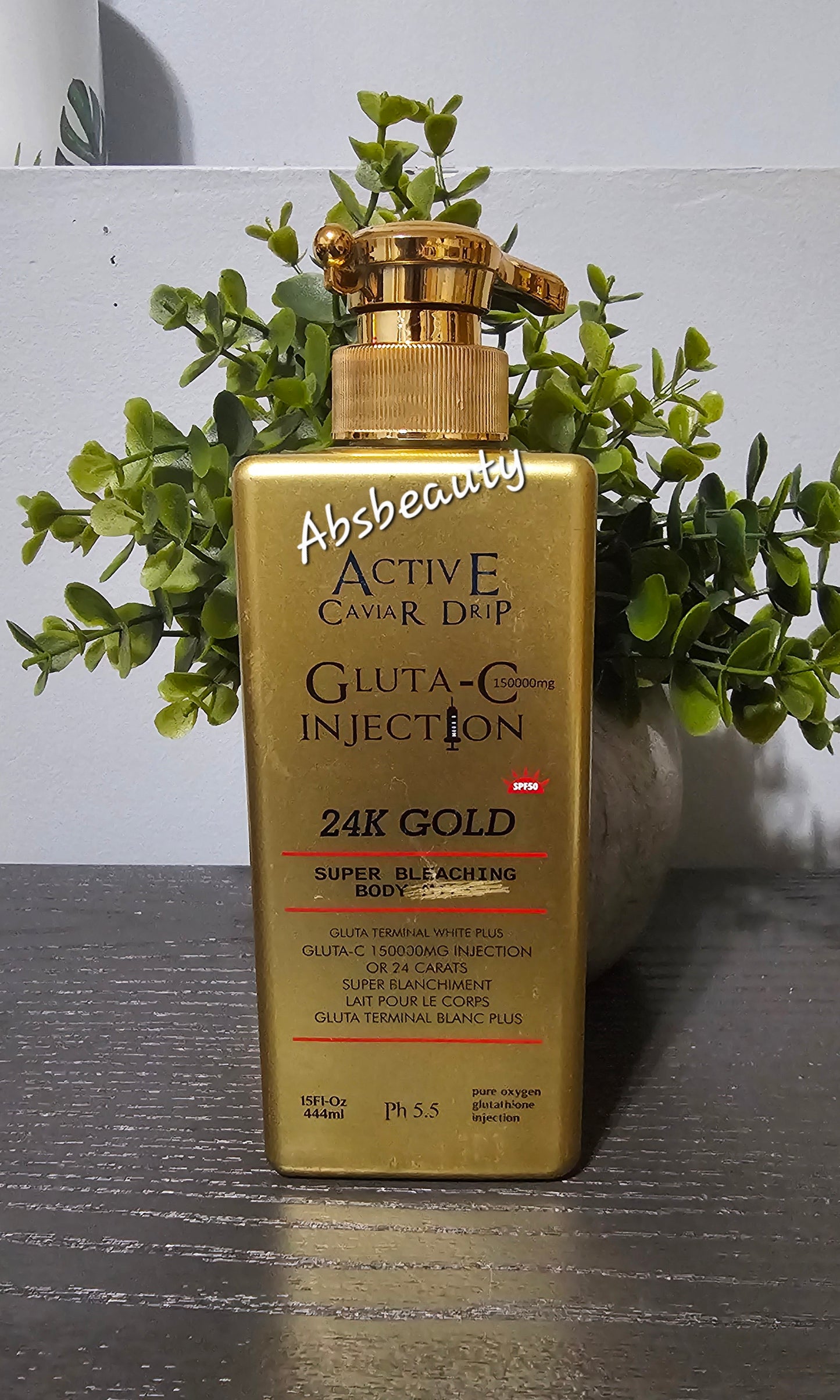 Active Caviar Drip Gluta-C injection 24k Gold Super Whitening Body Lotion 400ml Spf50