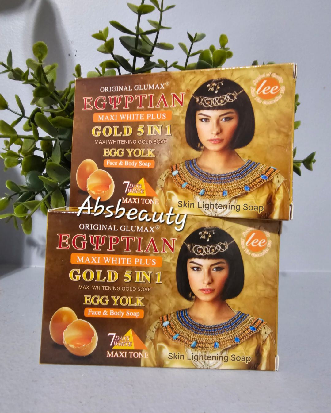LEE Egyptian Maxi White ➕️ Gold Egg Yolk Whitening Face & Body Soap 160g 1pc 💯✨️
