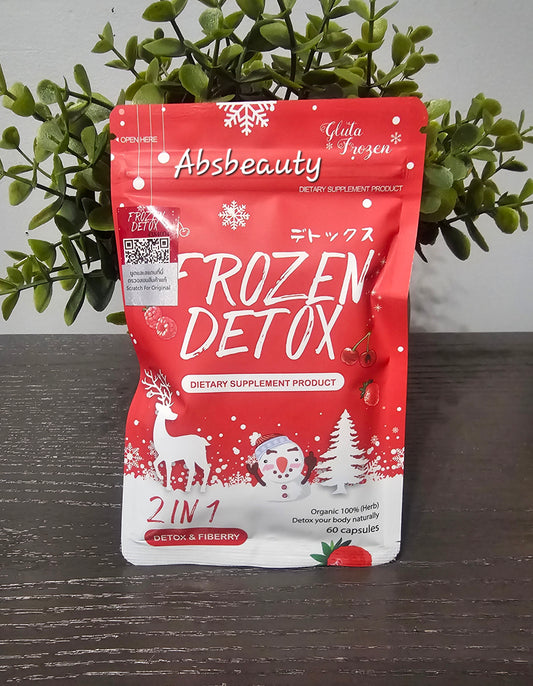 Frozen Detox Natural Diet Fat Burn 2in1 60 Capsules Slim Cleanse Fiber,Authentic✅️